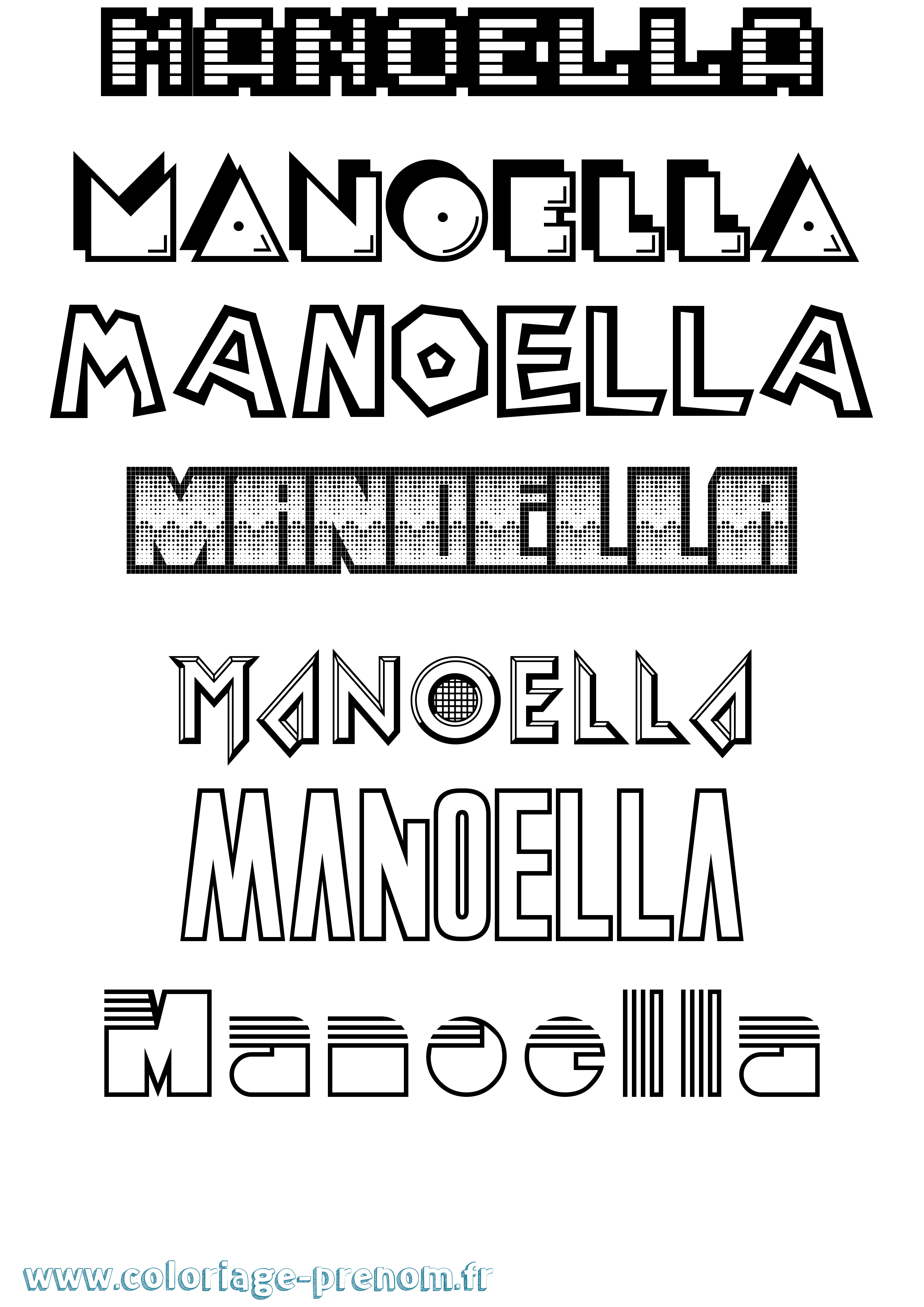 Coloriage Manoella Jeux Vidéos Coloriage prénom Manoella Jeux Vidéos