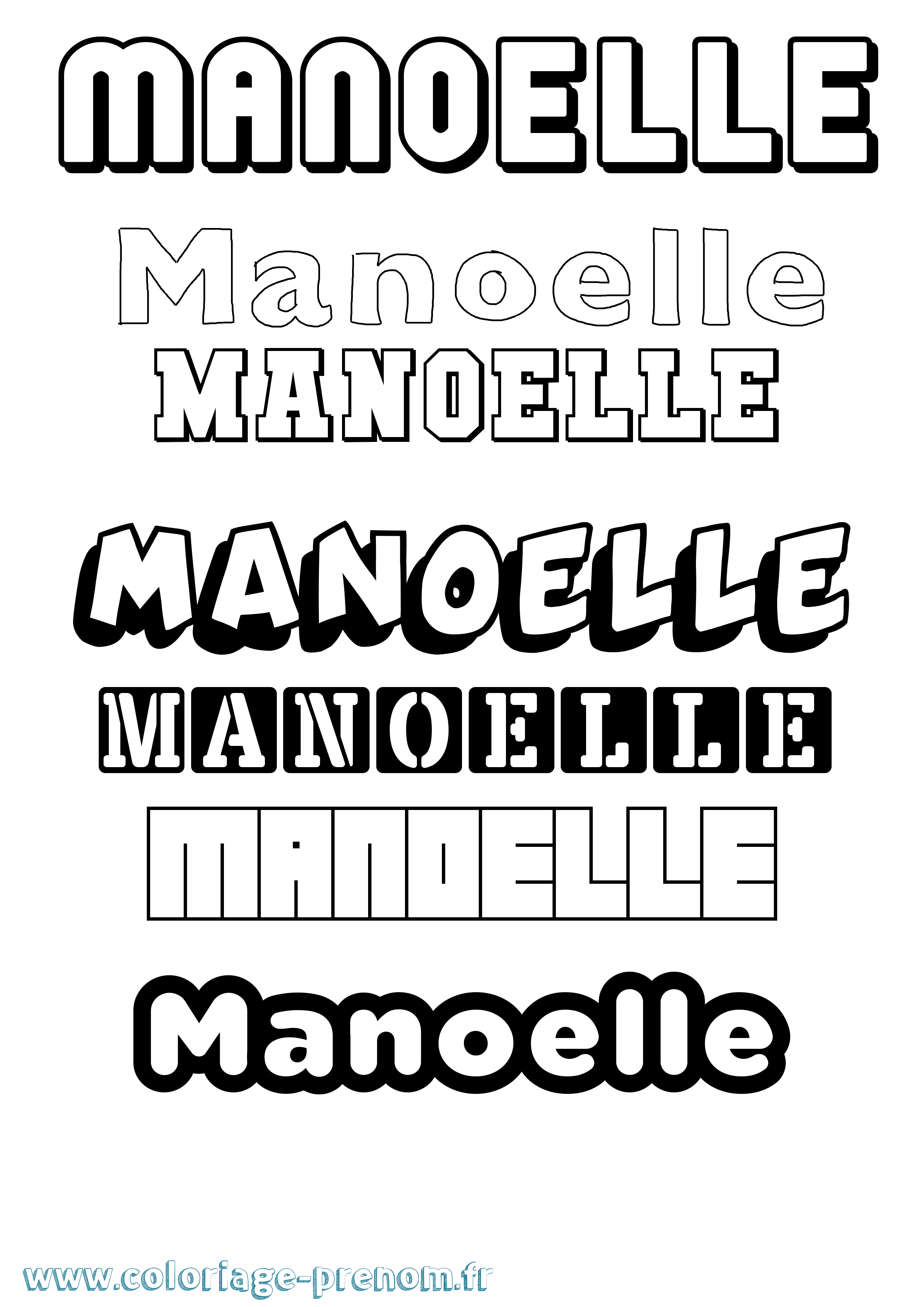 Coloriage Manoelle Simple Coloriage prénom Manoelle Simple