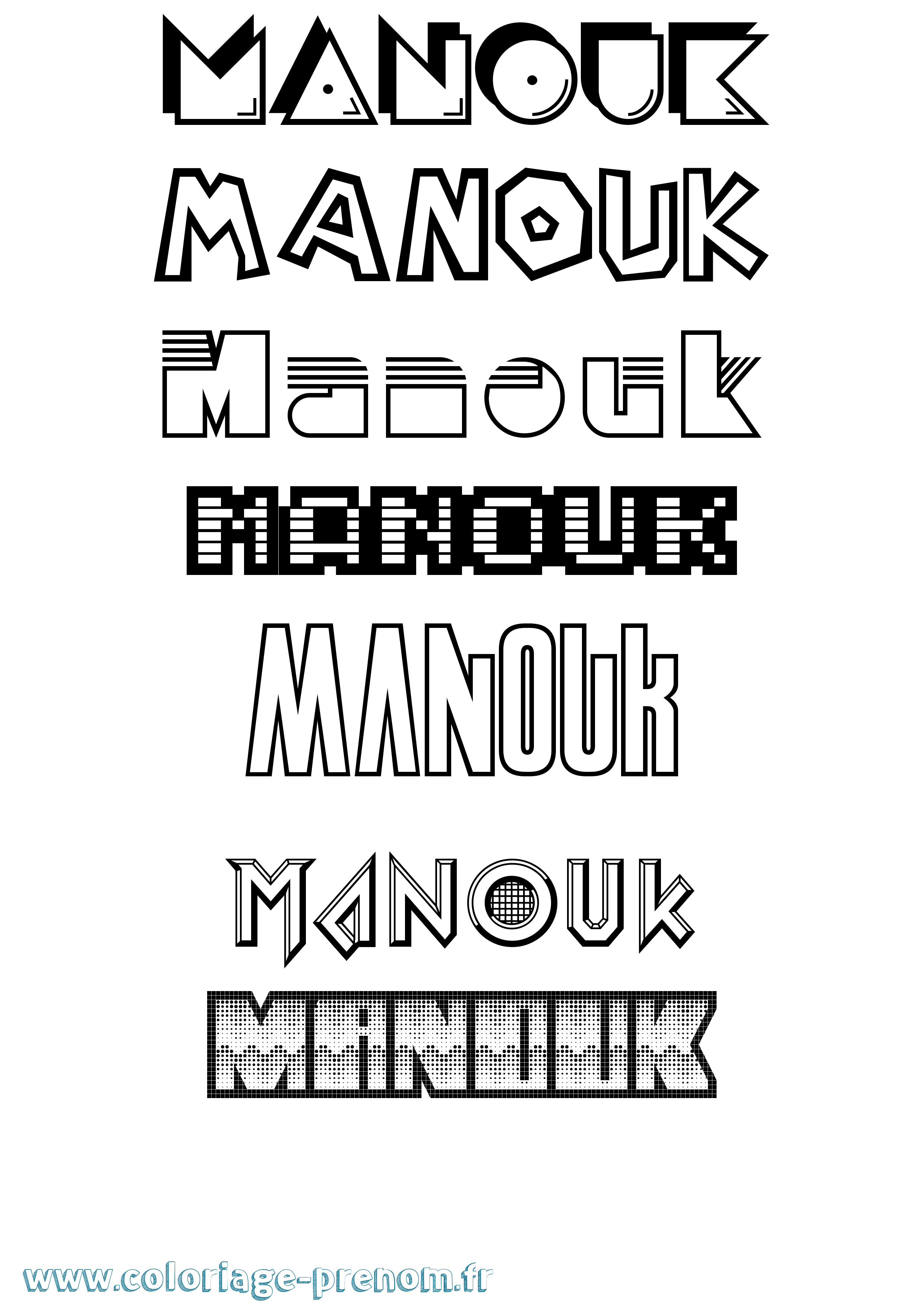 Coloriage Manouk Jeux Vidéos Coloriage prénom Manouk Jeux Vidéos