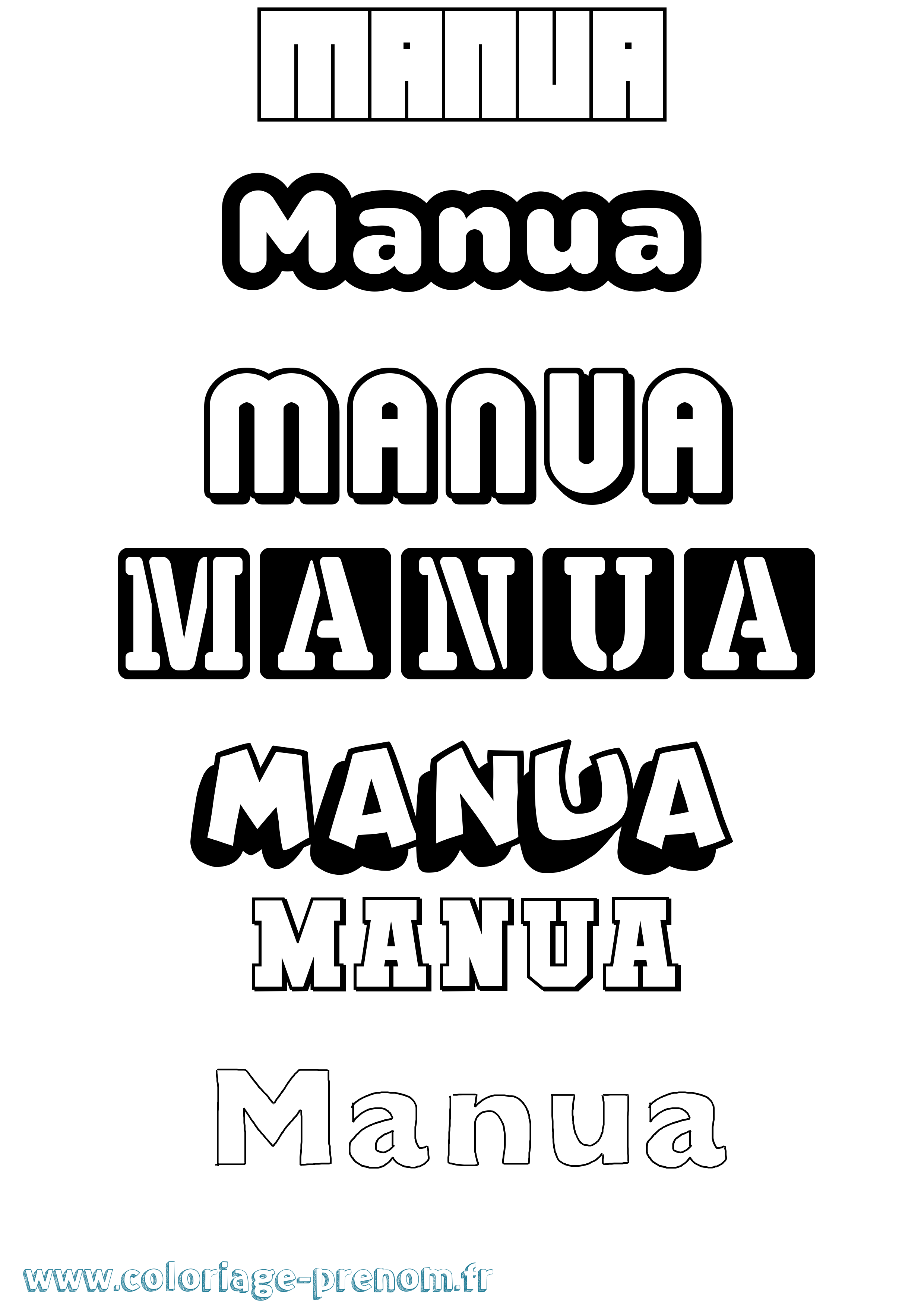 Coloriage Manua Simple Coloriage prénom Manua Simple