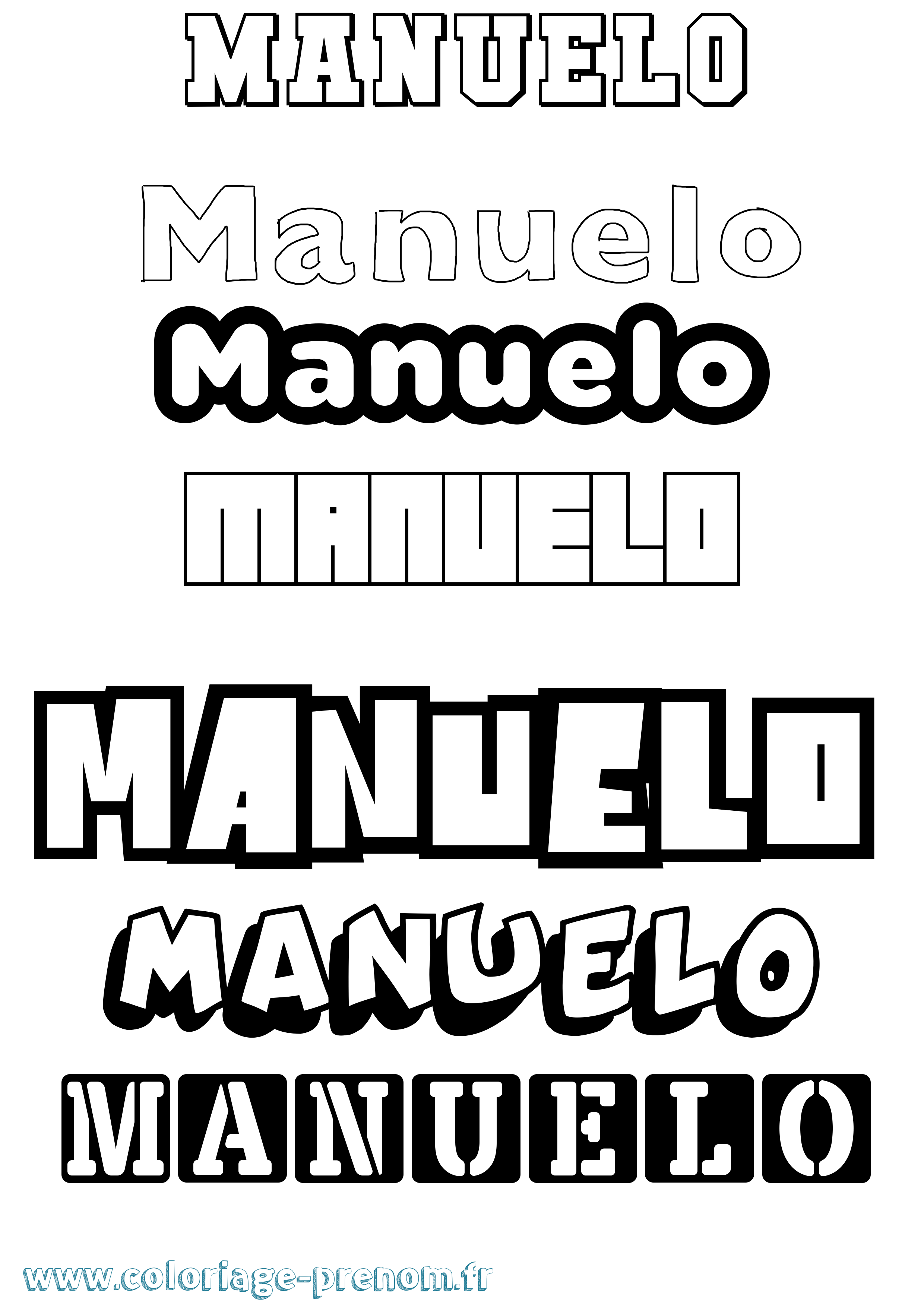Coloriage Manuelo Simple Coloriage prénom Manuelo Simple