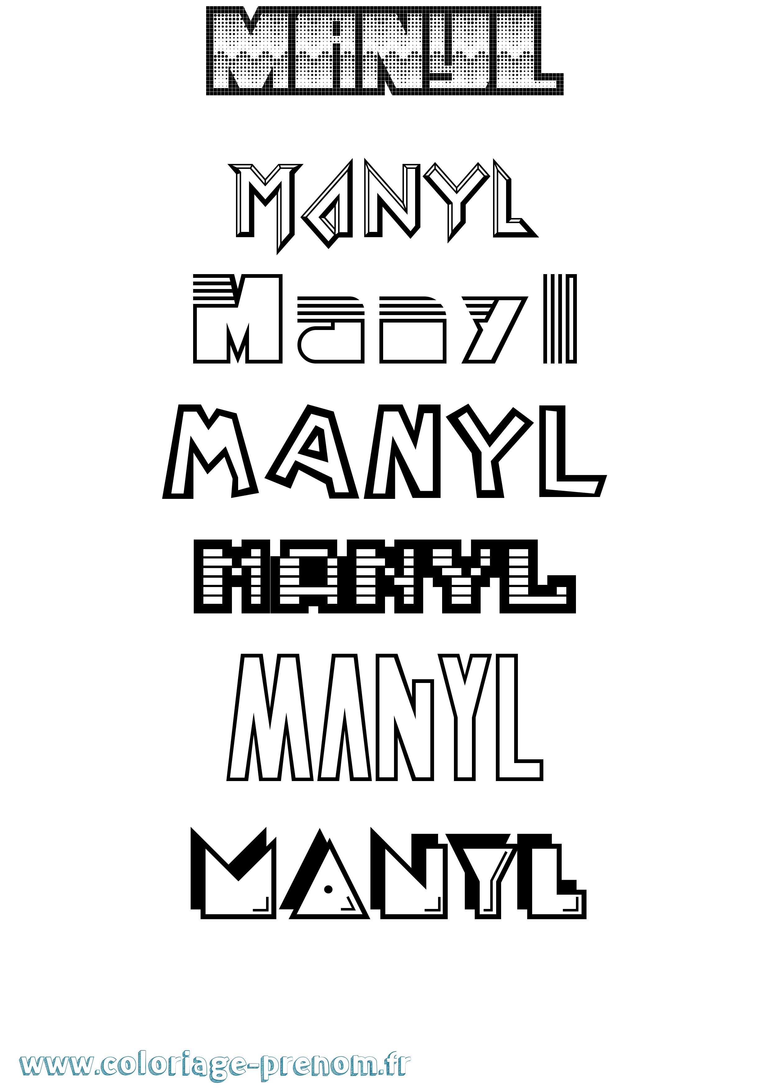Coloriage Manyl Jeux Vidéos Coloriage prénom Manyl Jeux Vidéos