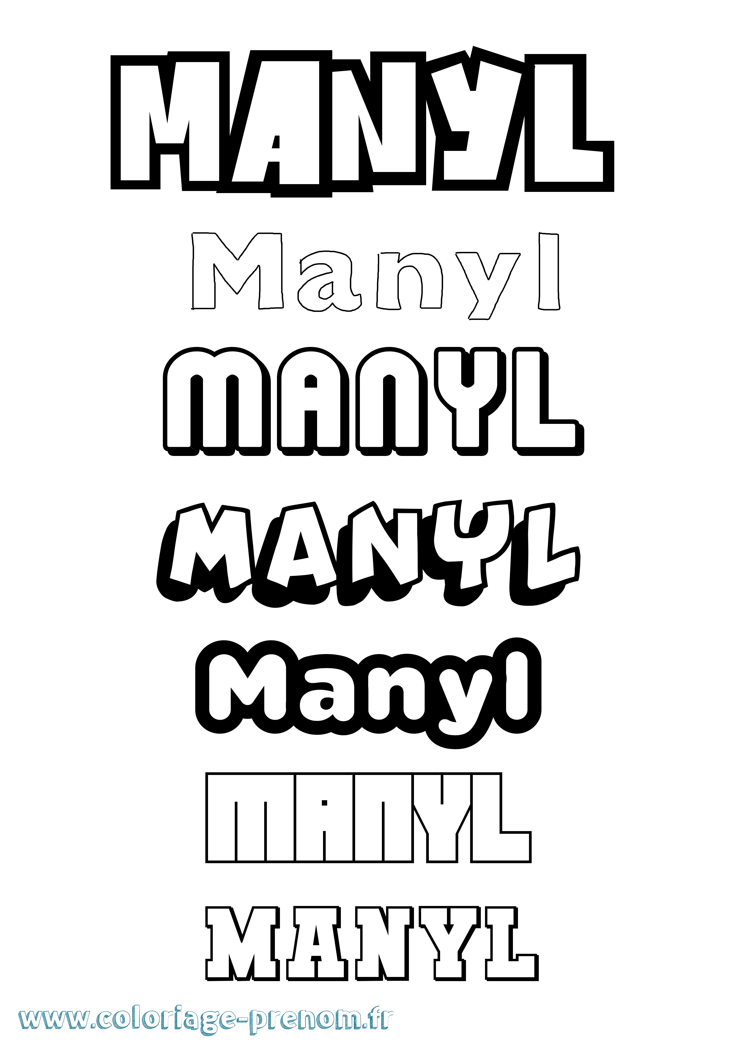 Coloriage Manyl Simple Coloriage prénom Manyl Simple