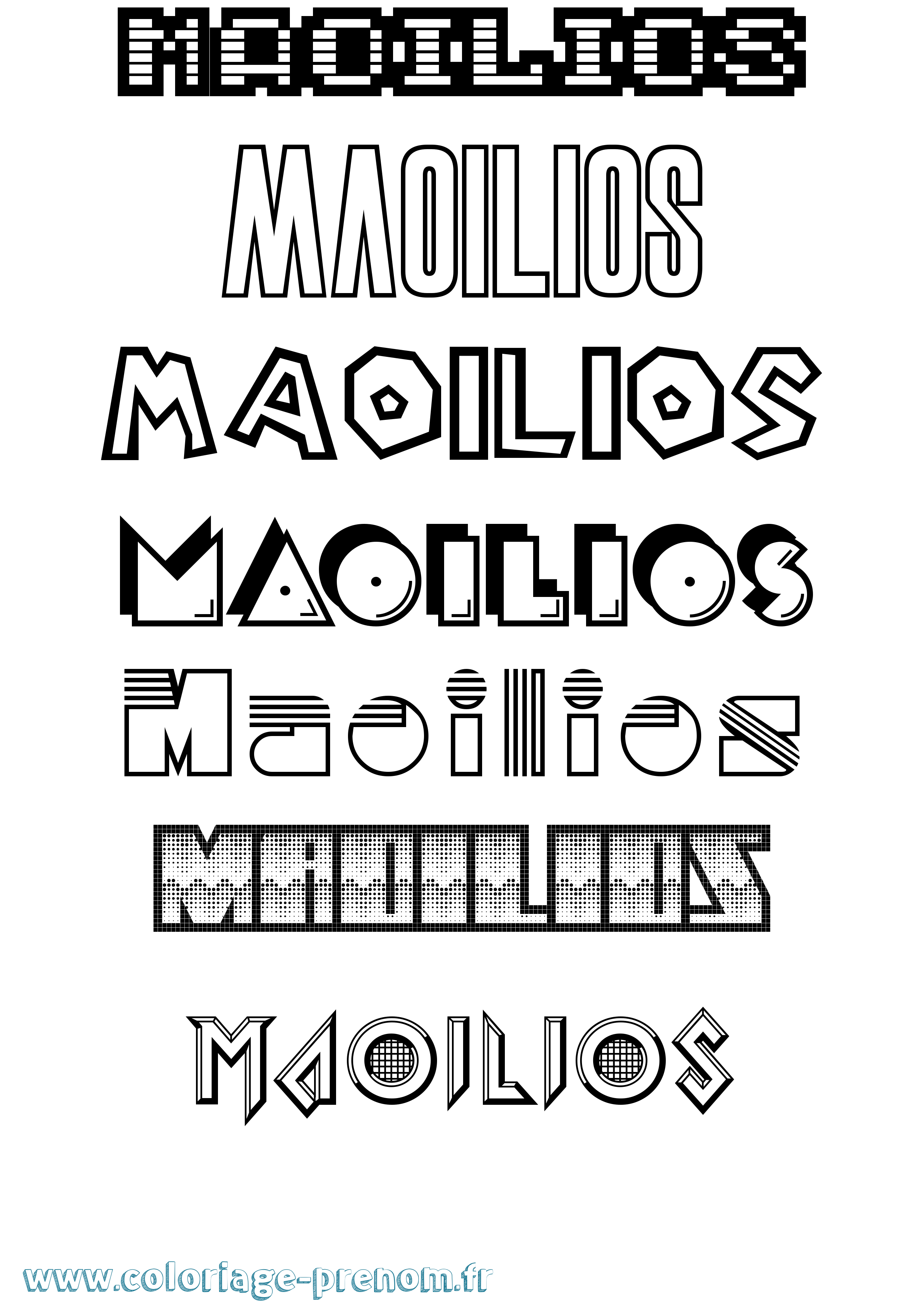 Coloriage Maoilios Jeux Vidéos Coloriage prénom Maoilios Jeux Vidéos
