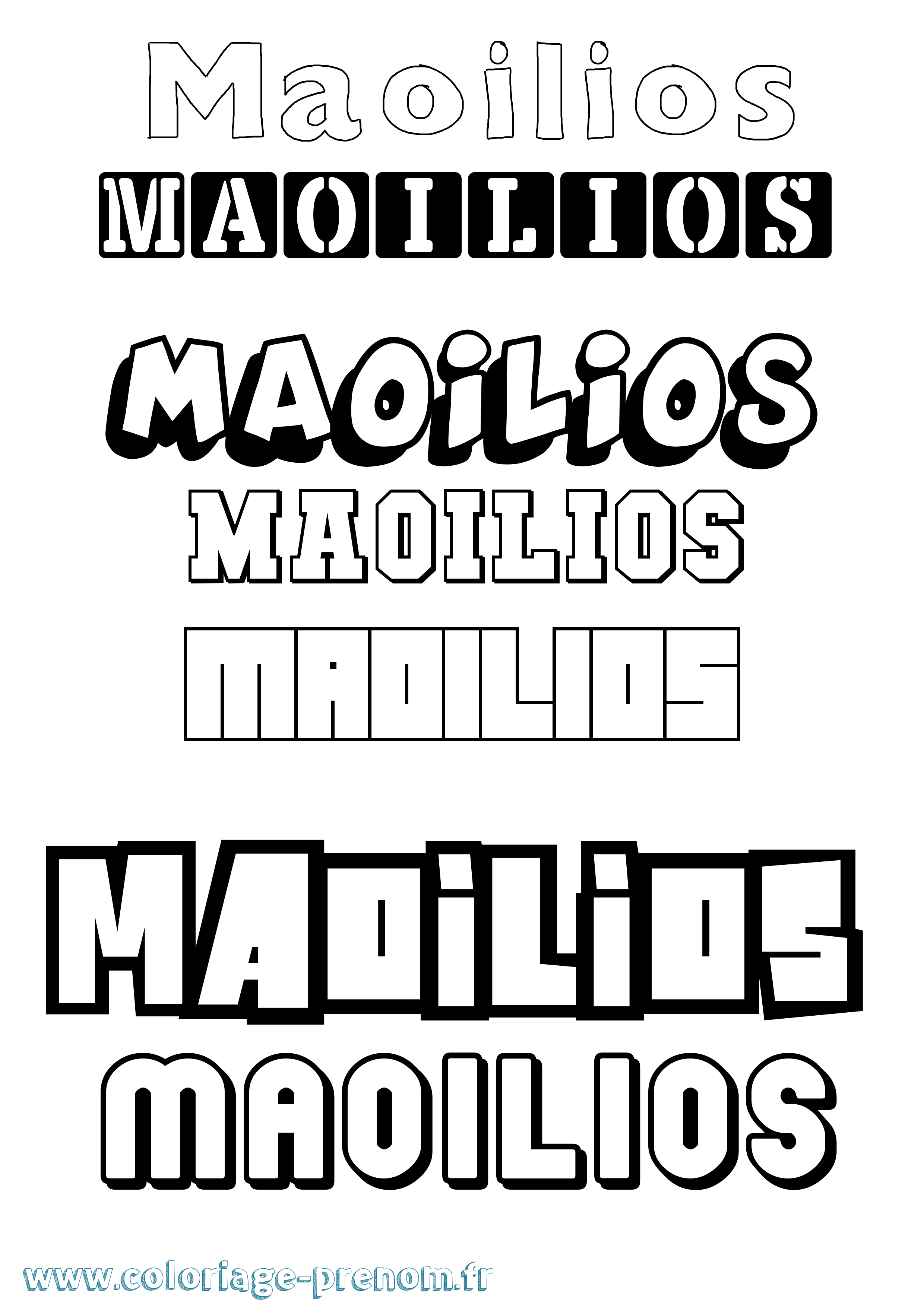 Coloriage Maoilios Simple Coloriage prénom Maoilios Simple