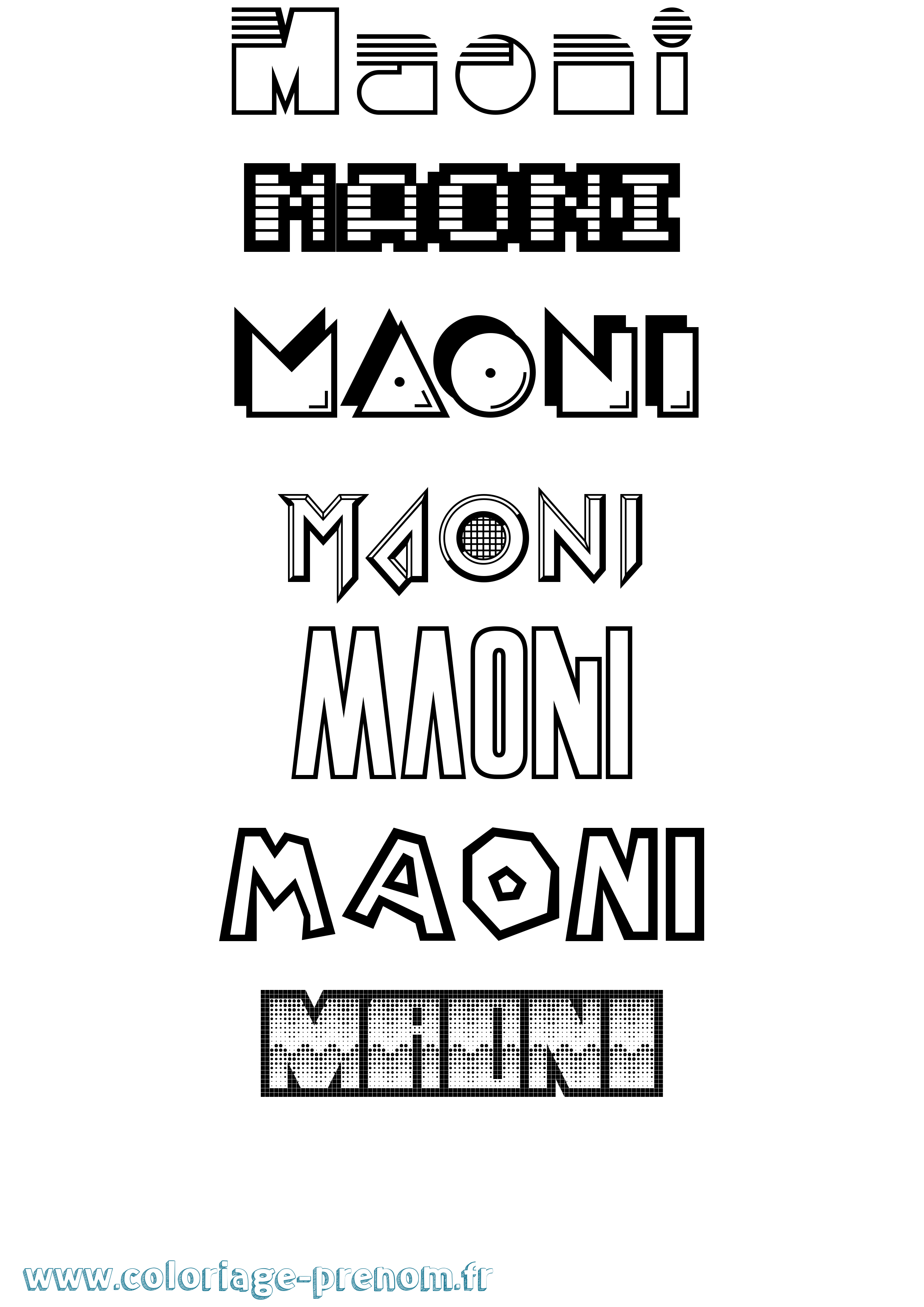 Coloriage Maoni Jeux Vidéos Coloriage prénom Maoni Jeux Vidéos