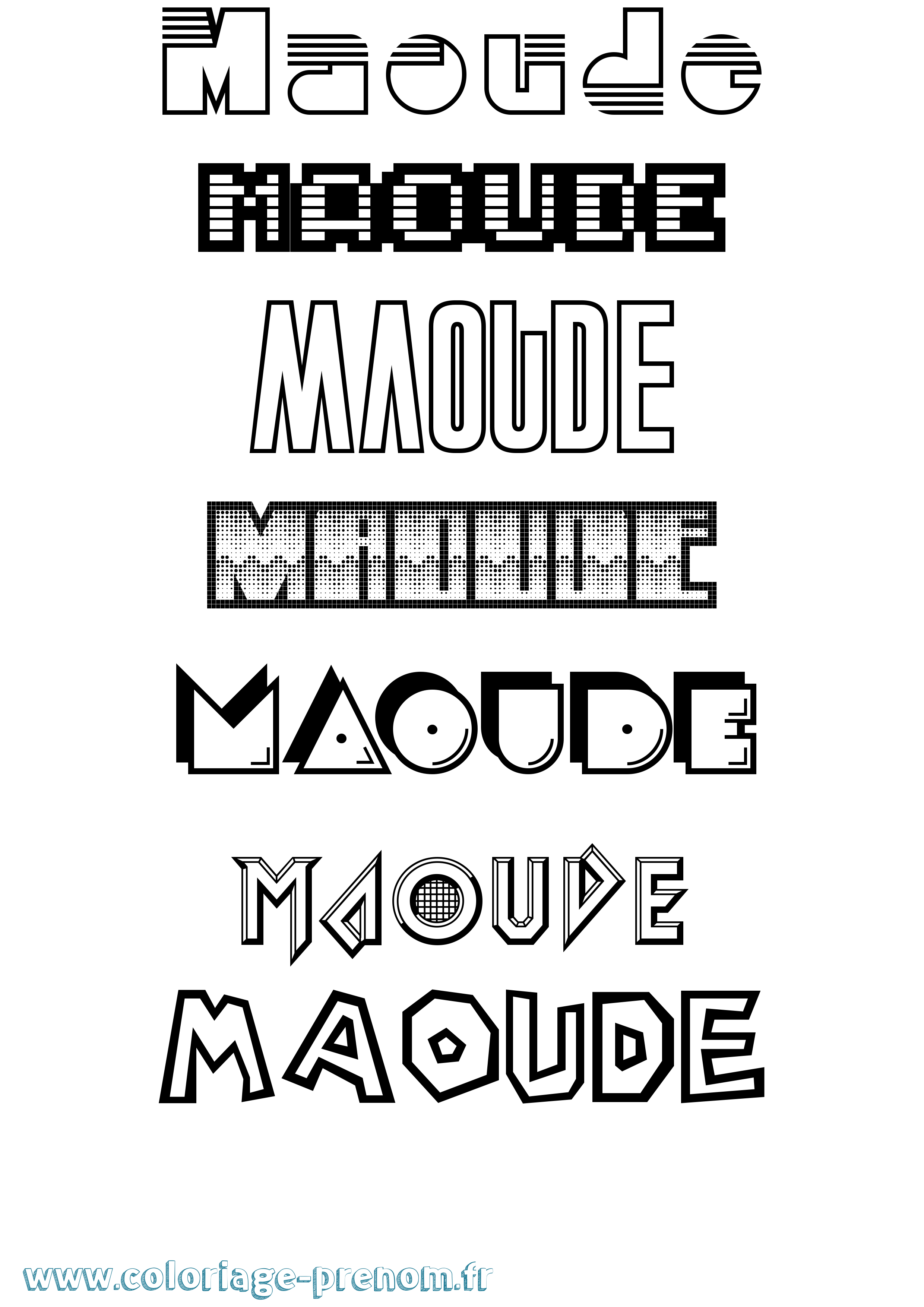 Coloriage Maoude Jeux Vidéos Coloriage prénom Maoude Jeux Vidéos