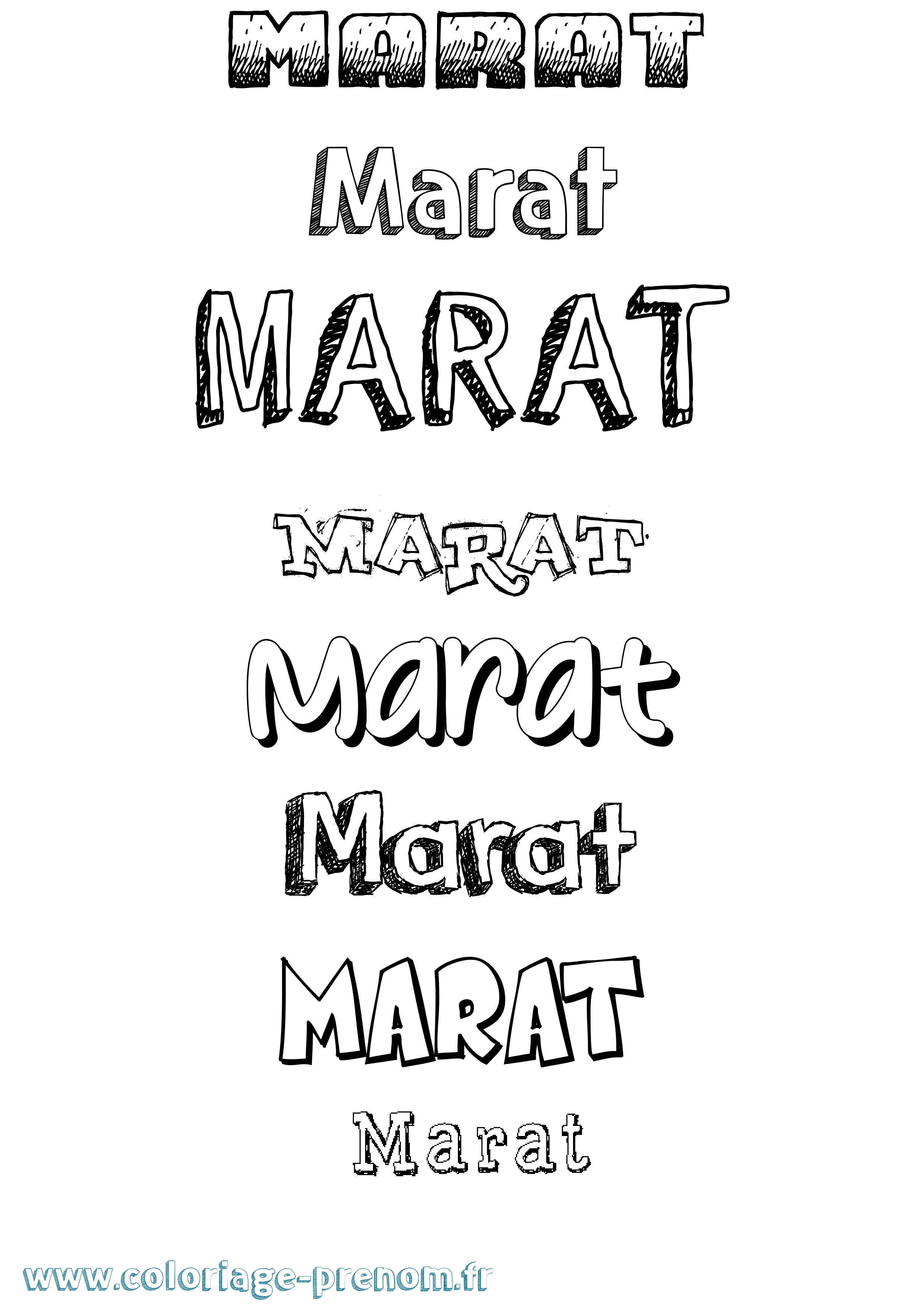 Coloriage Marat Dessiné Coloriage prénom Marat Dessiné