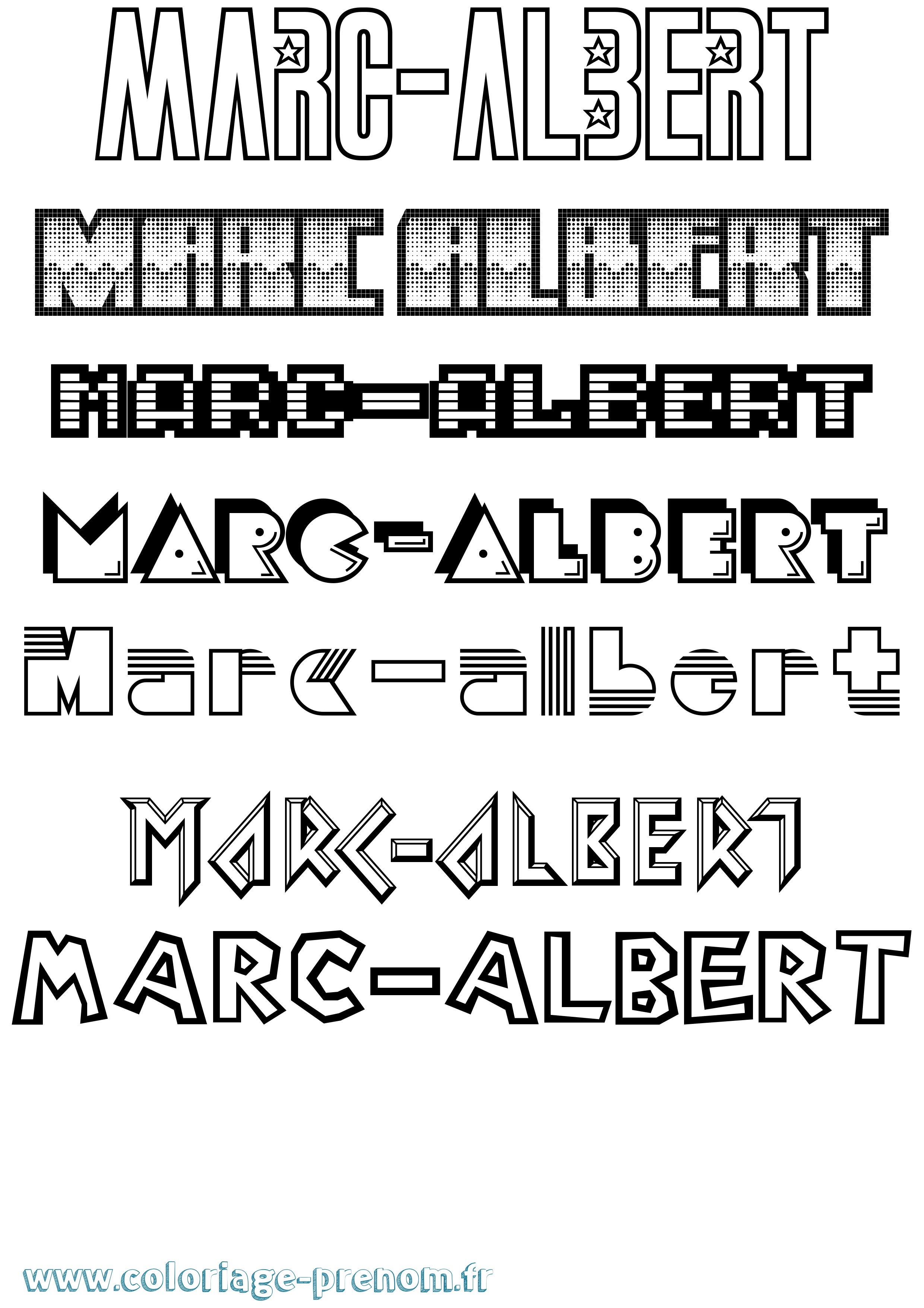 Coloriage Marc-Albert Jeux Vidéos Coloriage prénom Marc-Albert Jeux Vidéos