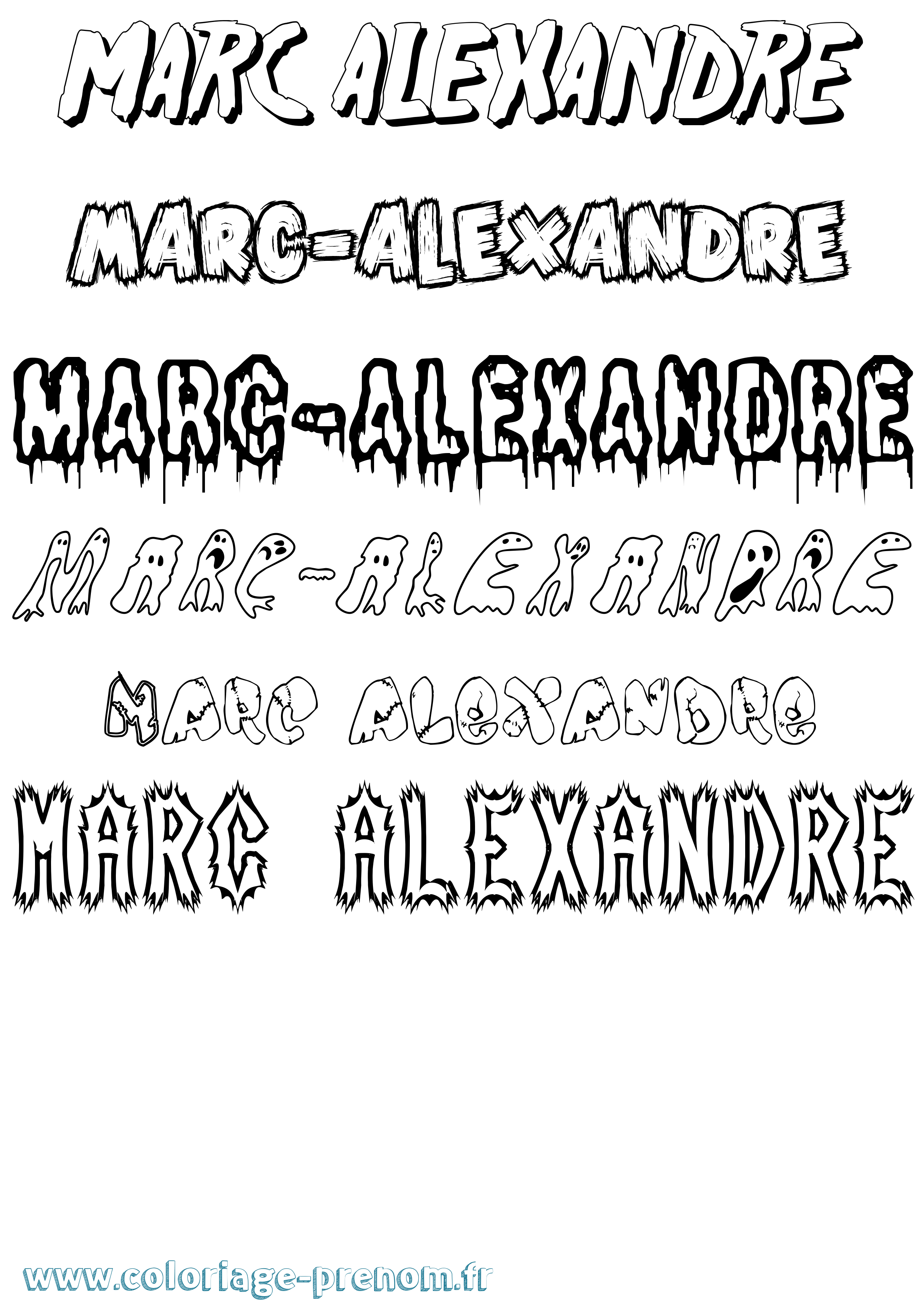 Coloriage Marc-Alexandre Frisson Coloriage prénom Marc-Alexandre Frisson