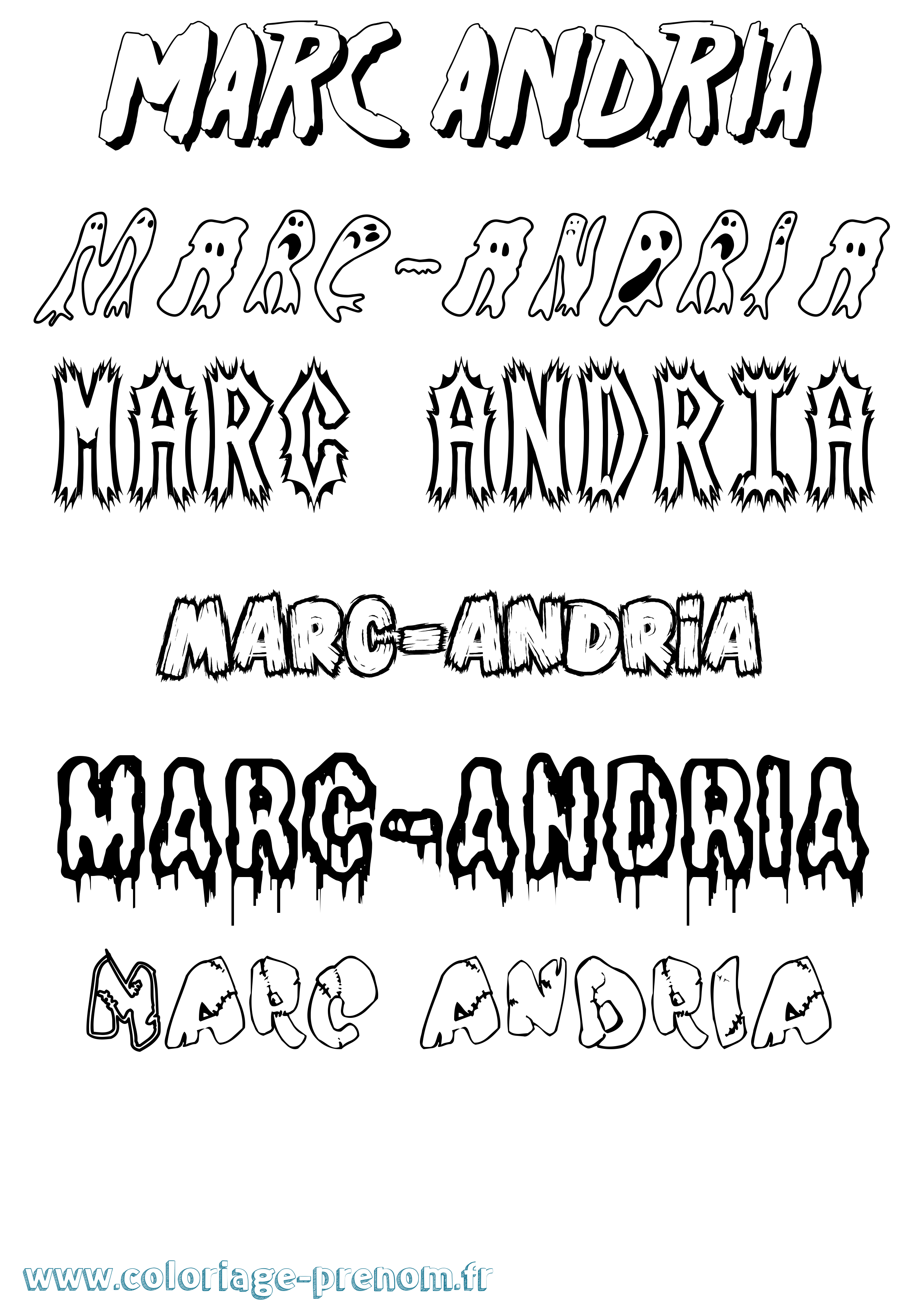 Coloriage Marc-Andria Frisson Coloriage prénom Marc-Andria Frisson