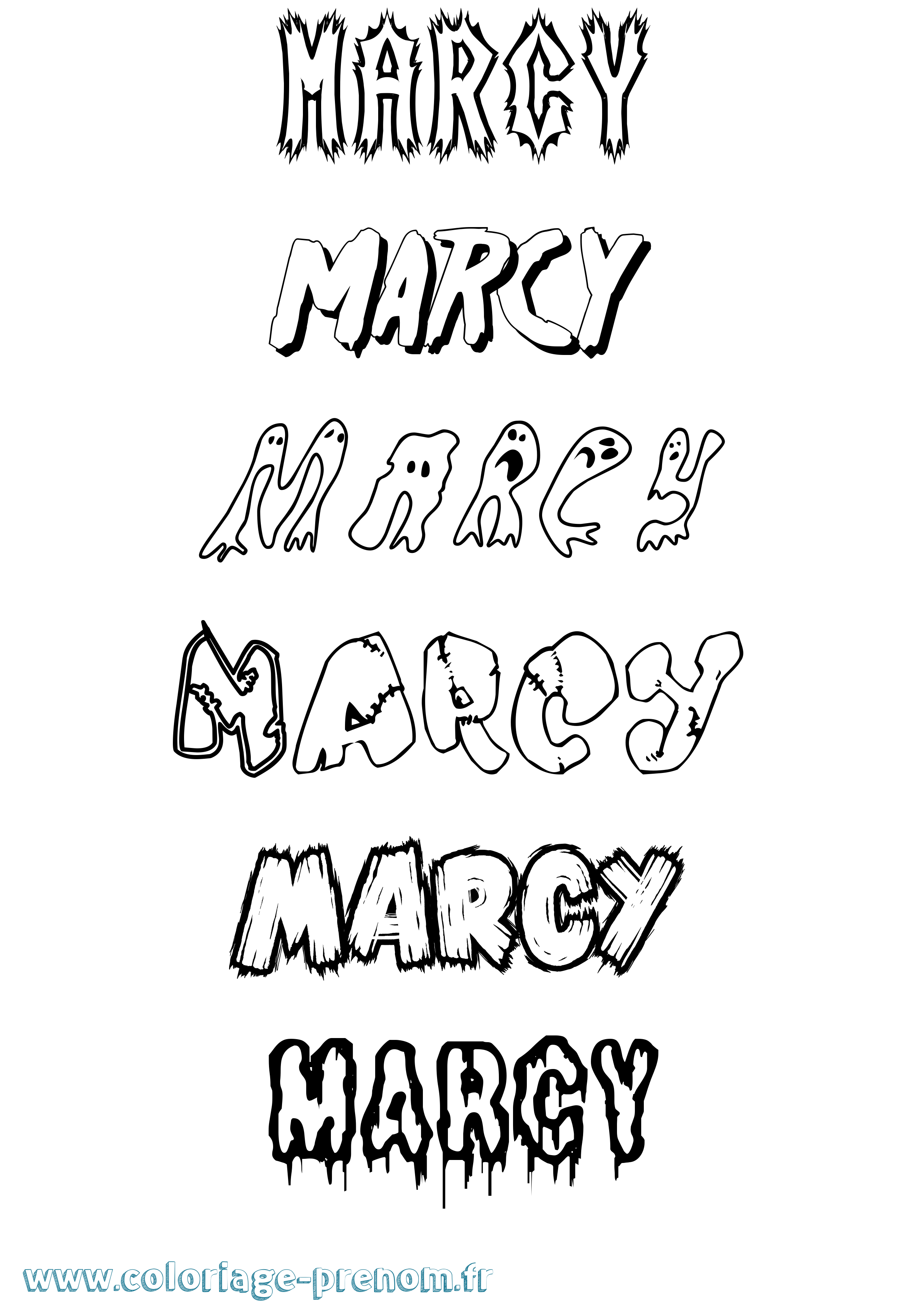 Coloriage Marcy Frisson Coloriage prénom Marcy Frisson