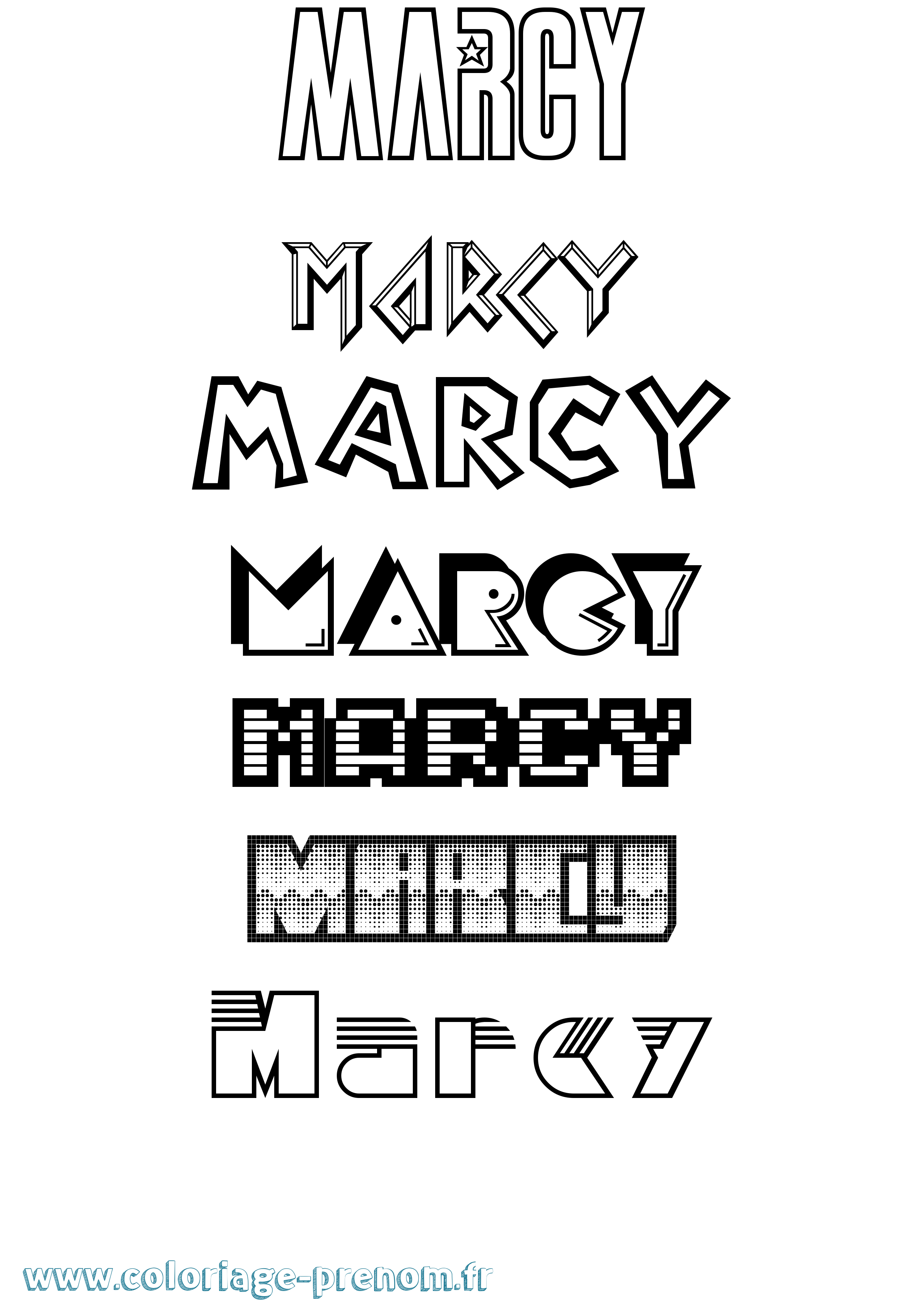 Coloriage Marcy Jeux Vidéos Coloriage prénom Marcy Jeux Vidéos
