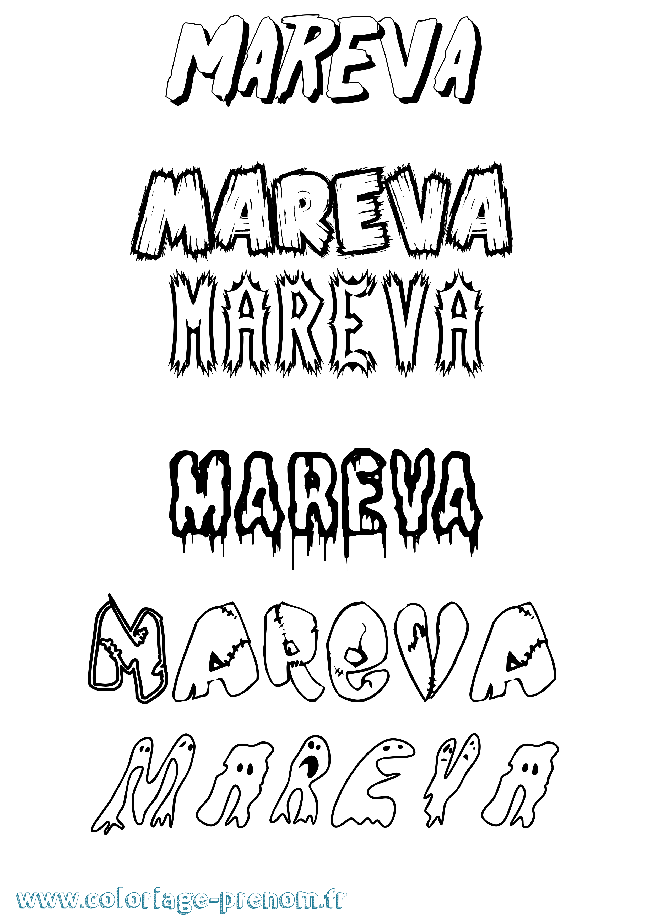 Coloriage Mareva Frisson Coloriage prénom Mareva Frisson