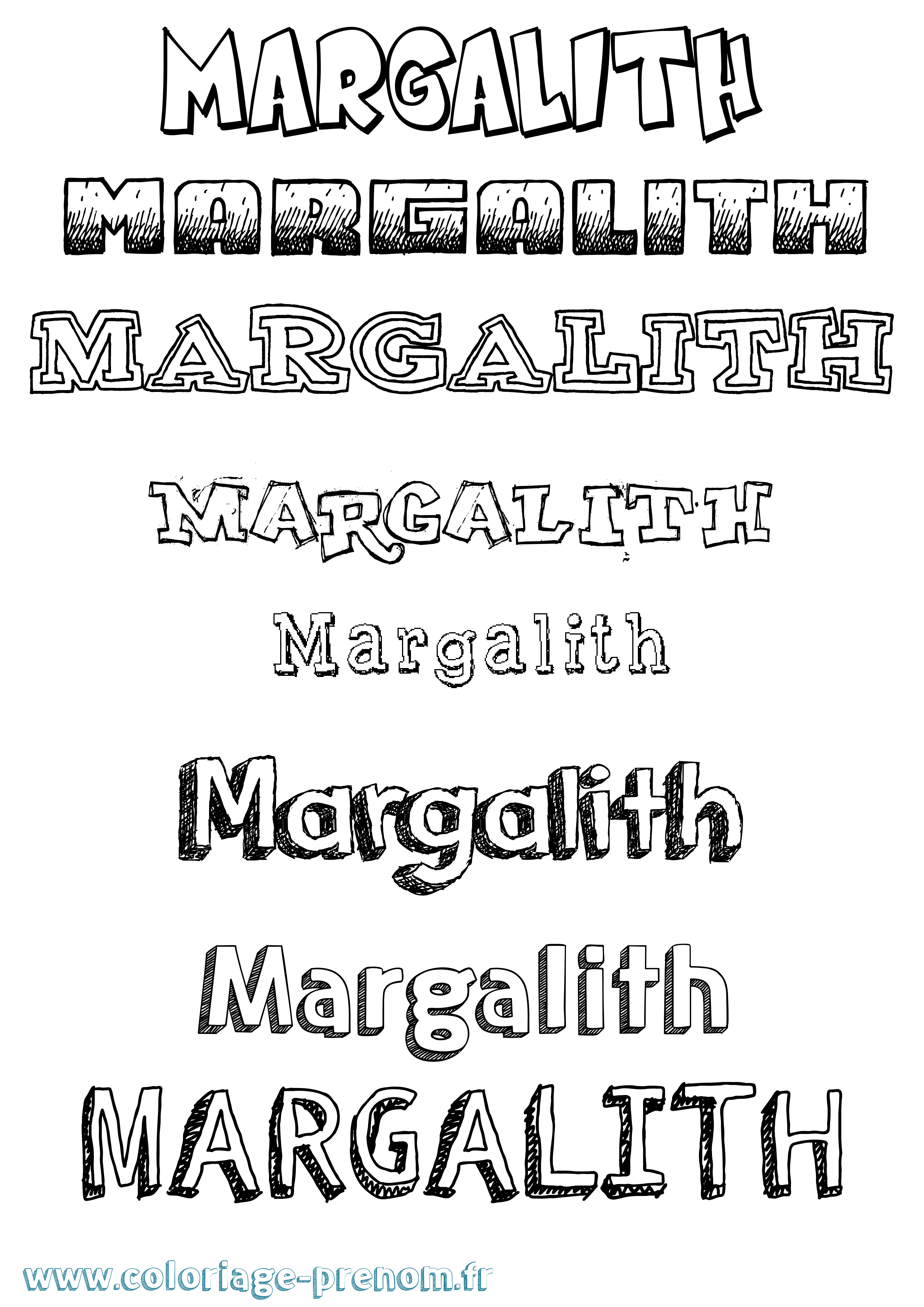 Coloriage Margalith Dessiné Coloriage prénom Margalith Dessiné
