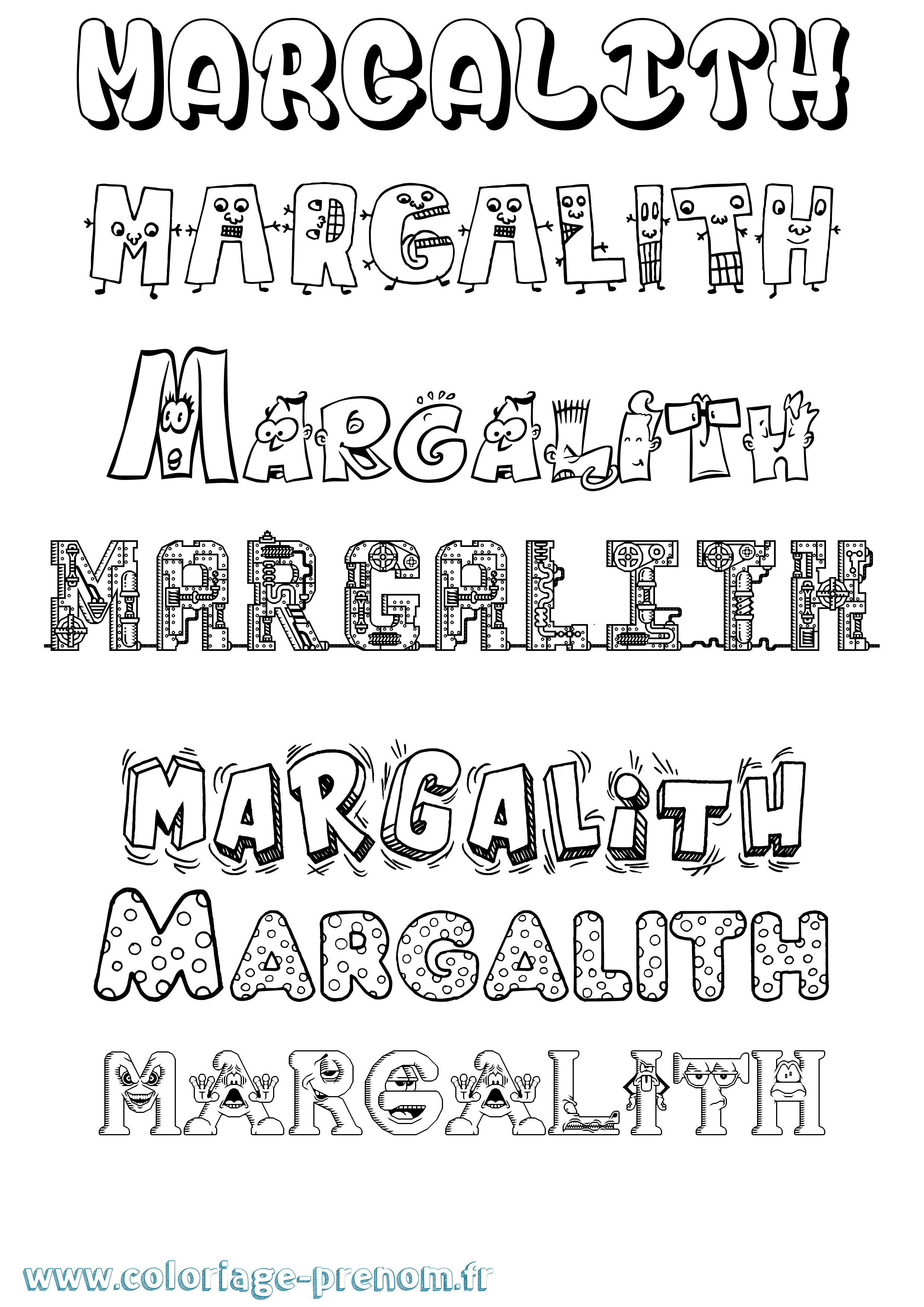 Coloriage Margalith Fun Coloriage prénom Margalith Fun