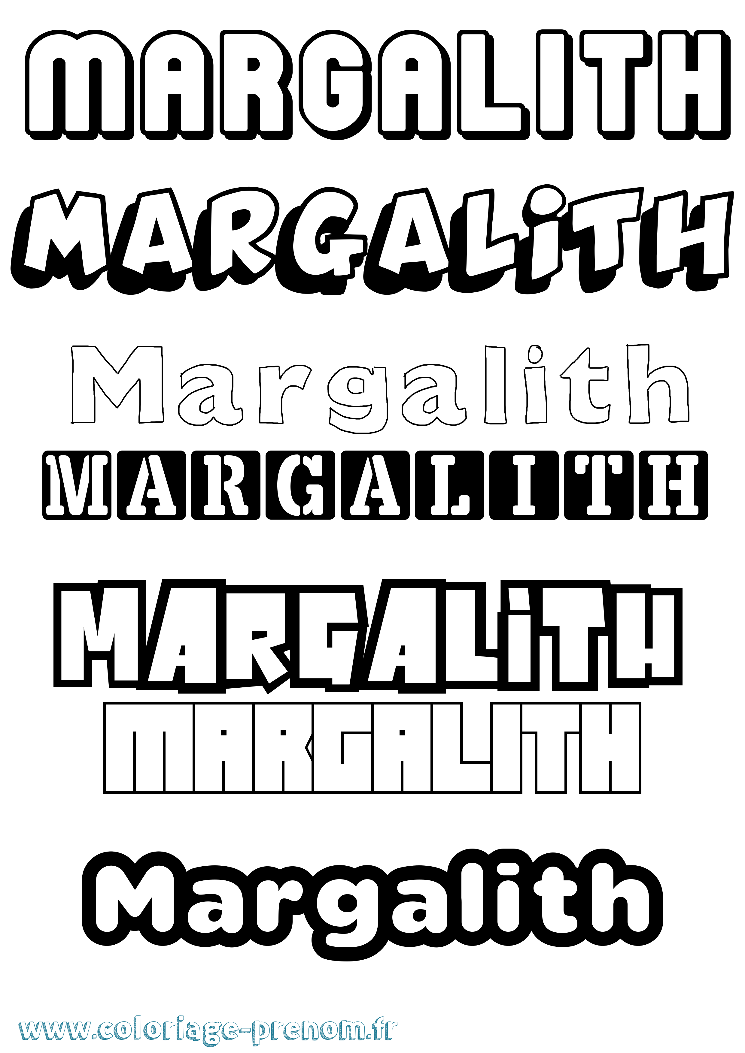 Coloriage Margalith Simple Coloriage prénom Margalith Simple