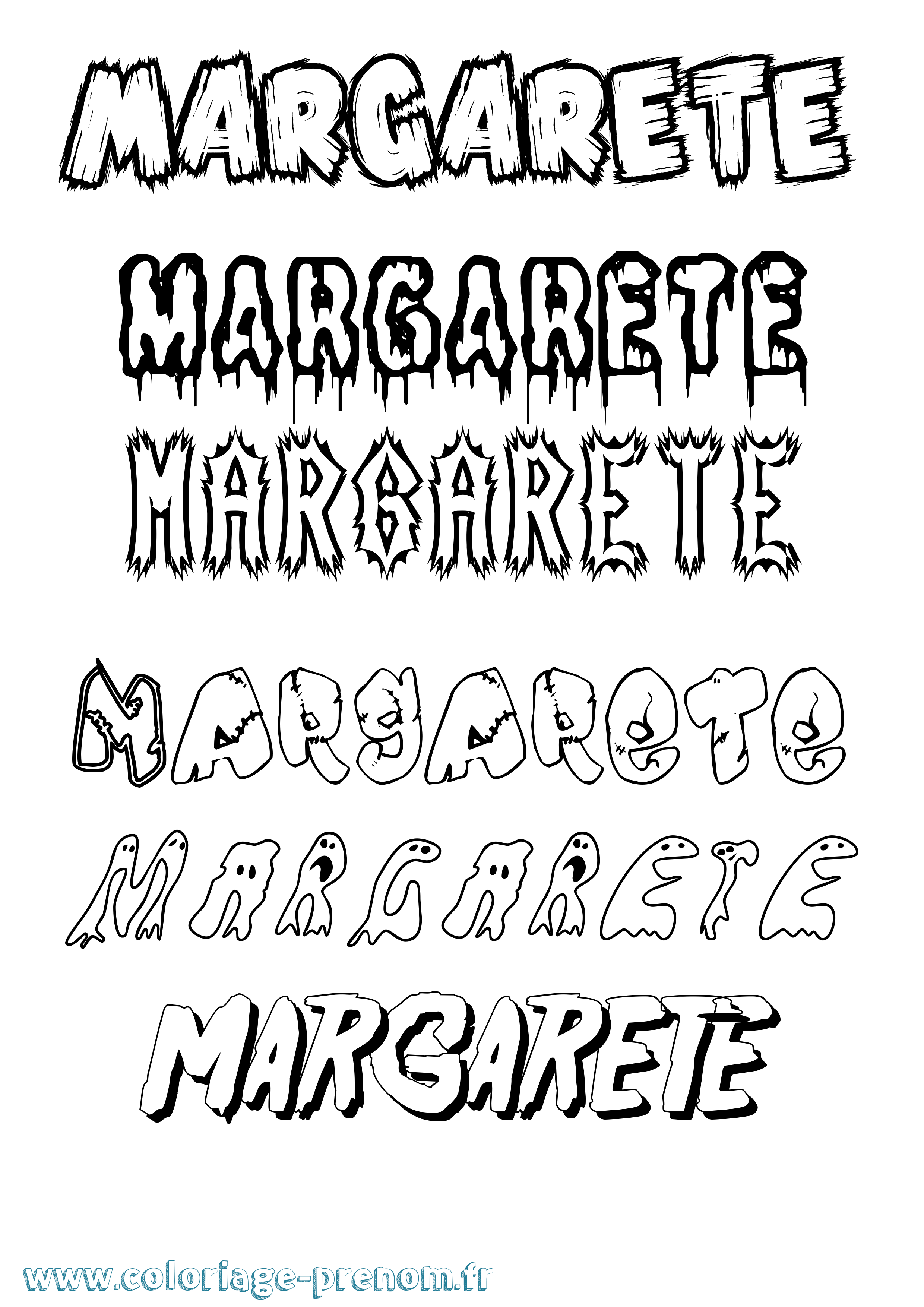 Coloriage Margarete Frisson Coloriage prénom Margarete Frisson