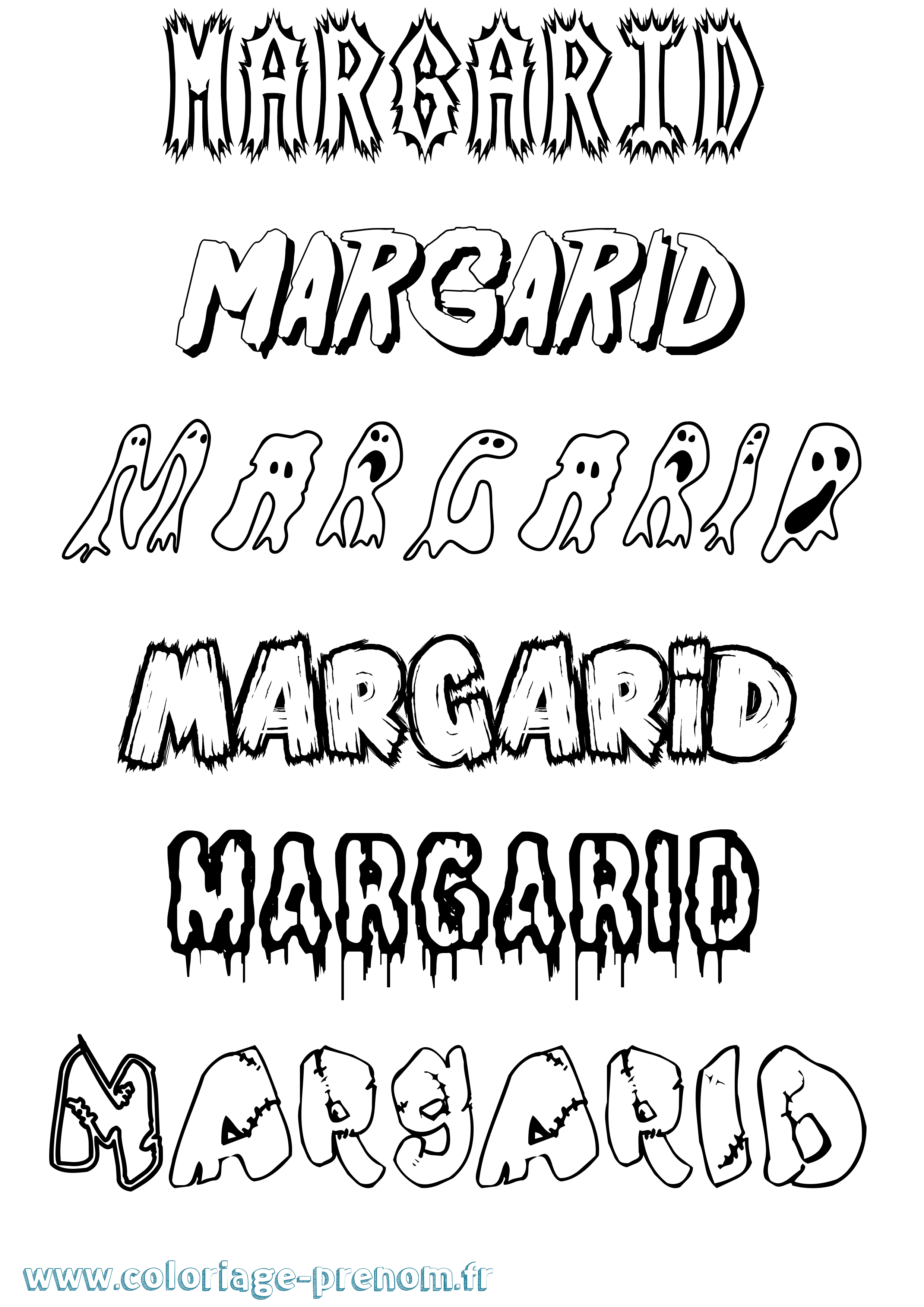 Coloriage Margarid Frisson Coloriage prénom Margarid Frisson