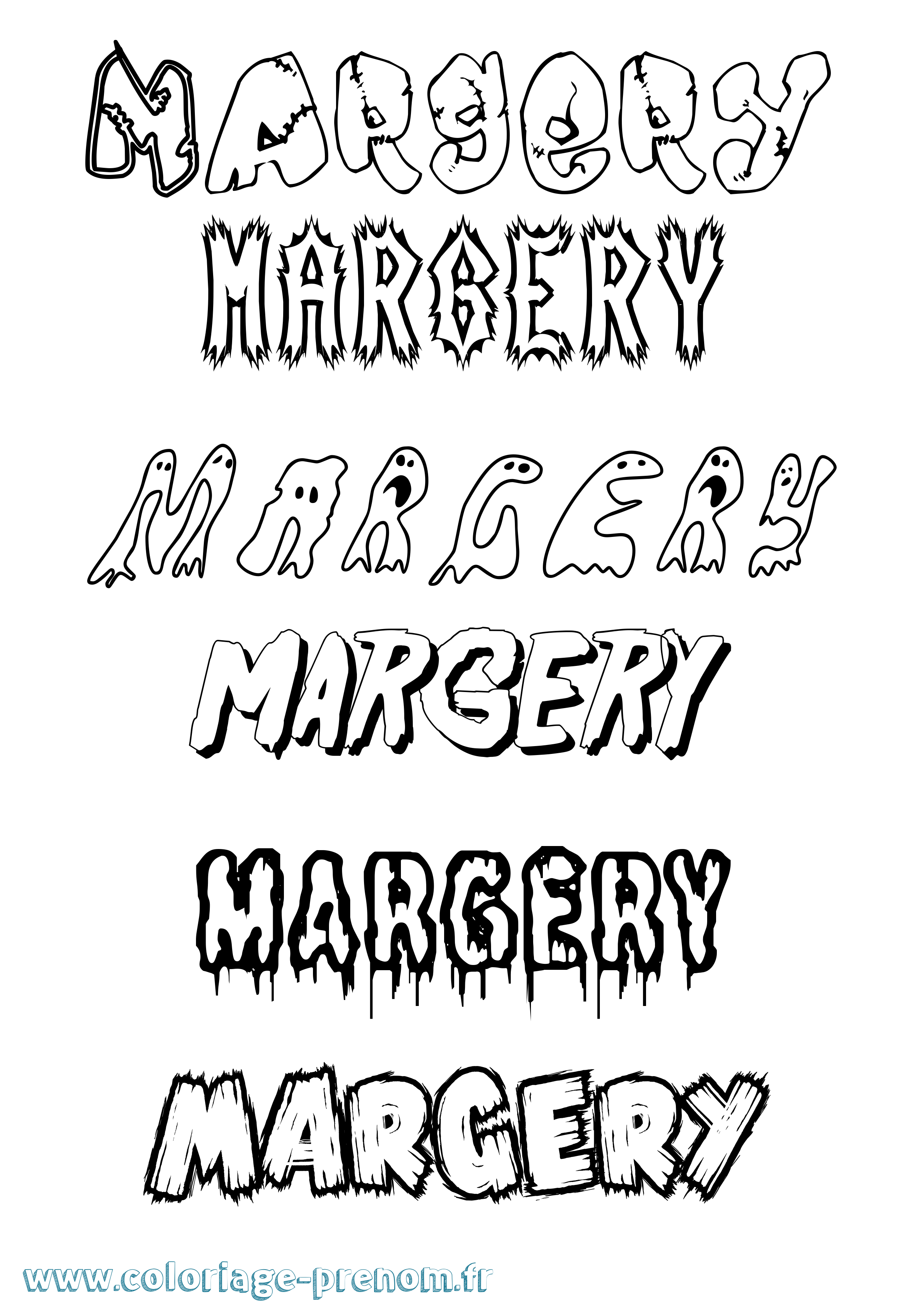 Coloriage Margery Frisson Coloriage prénom Margery Frisson