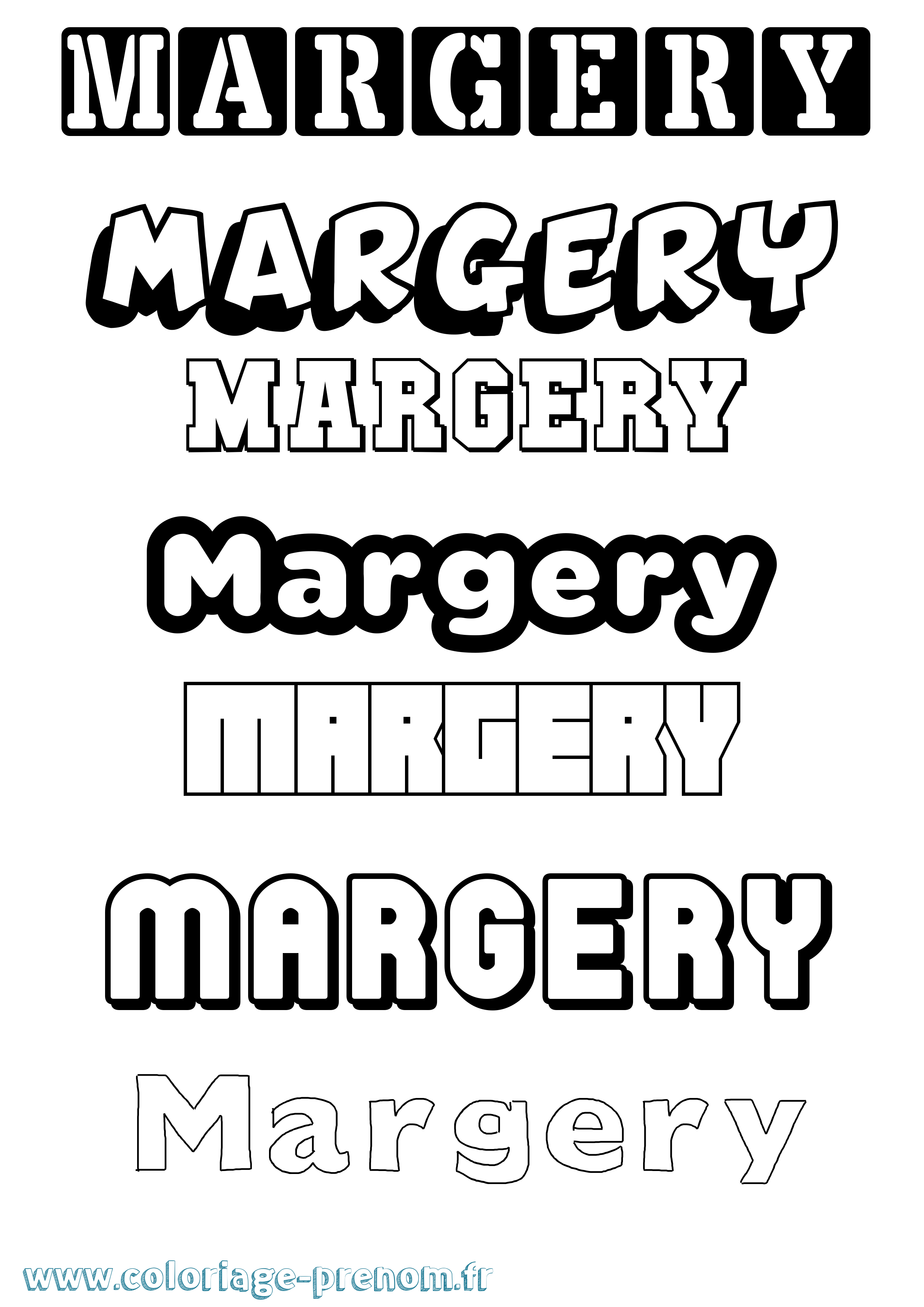 Coloriage Margery Simple Coloriage prénom Margery Simple