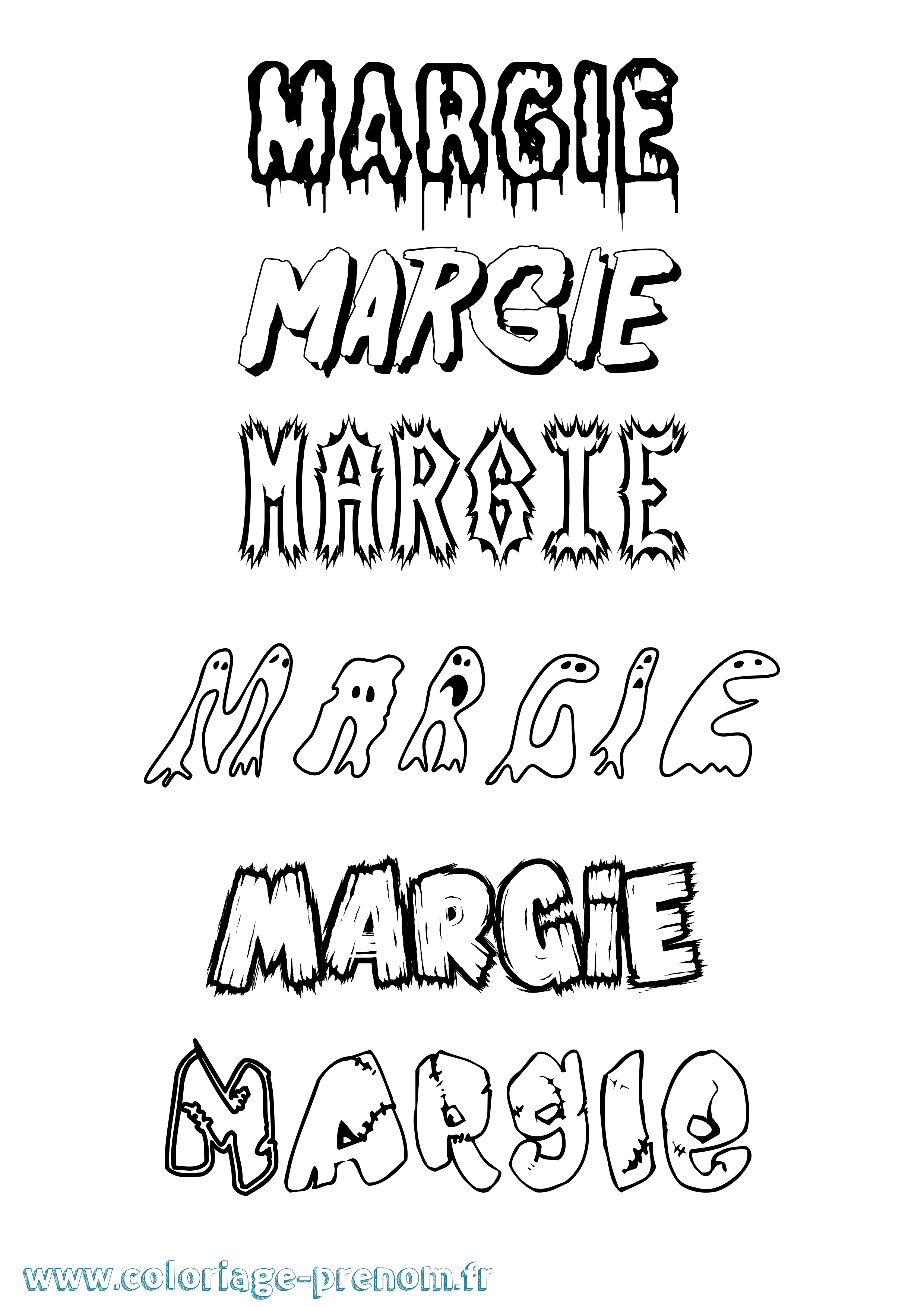 Coloriage Margie Frisson Coloriage prénom Margie Frisson