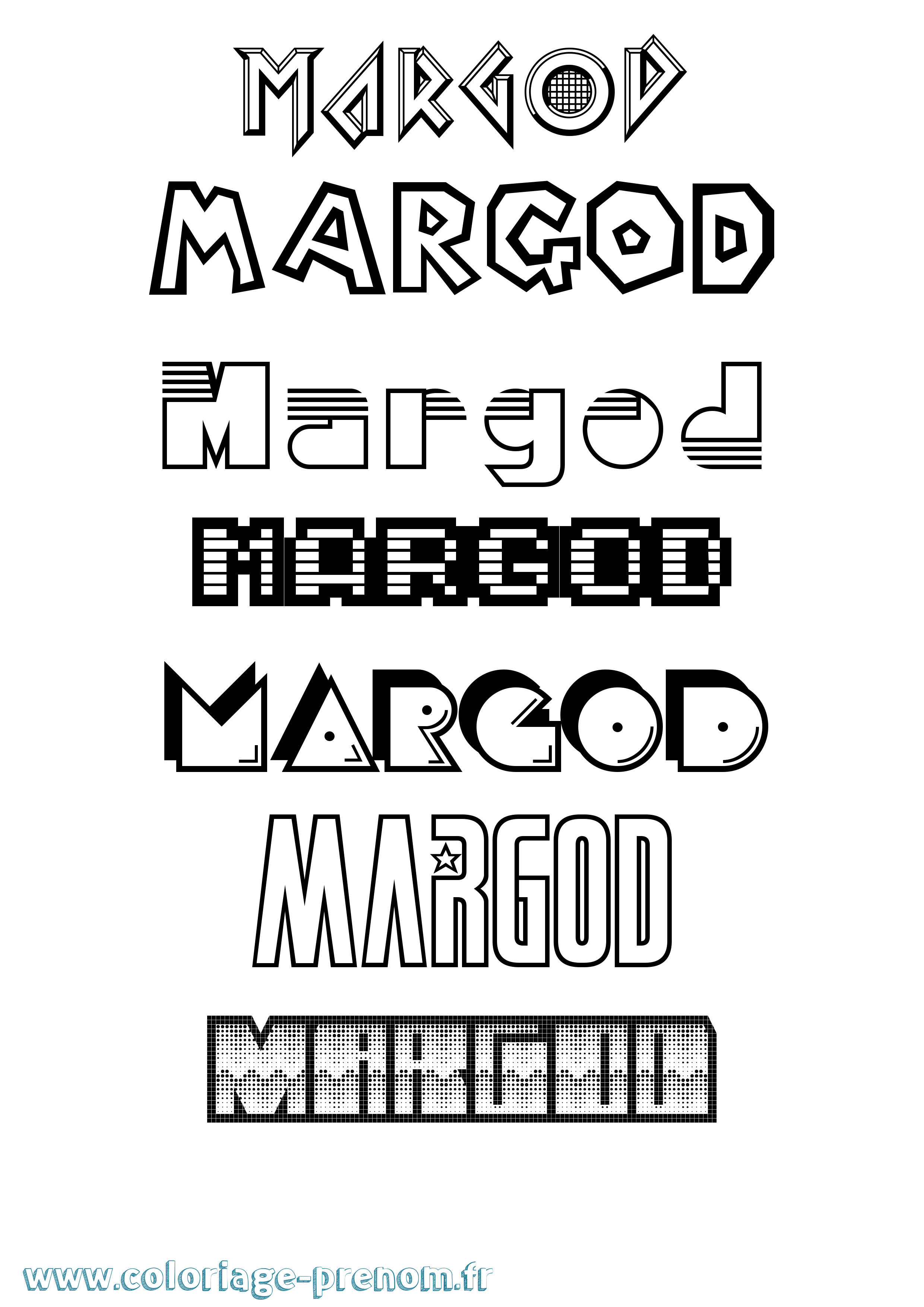 Coloriage Margod Jeux Vidéos Coloriage prénom Margod Jeux Vidéos