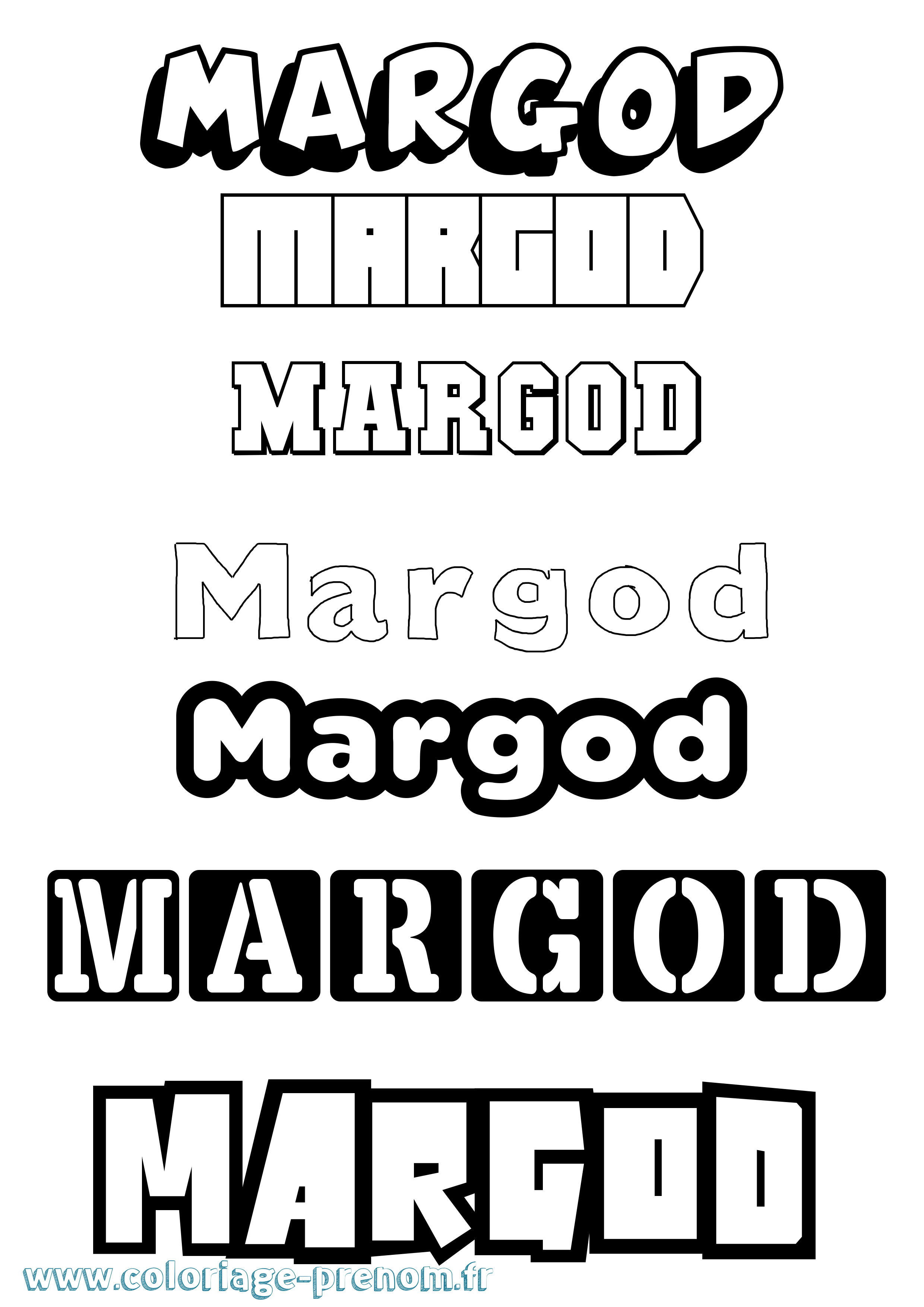 Coloriage Margod Simple Coloriage prénom Margod Simple