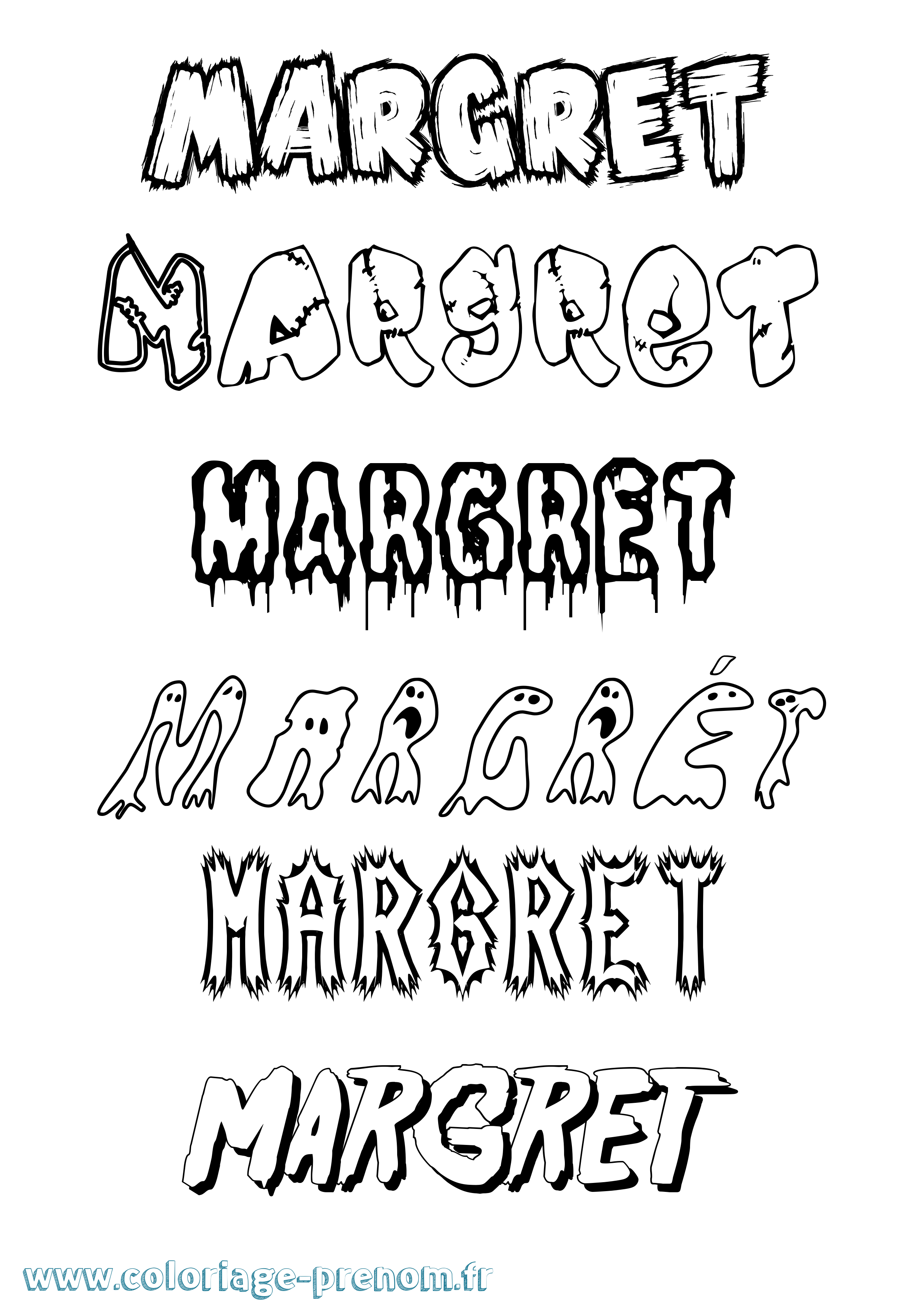 Coloriage Margrét Frisson Coloriage prénom Margrét Frisson
