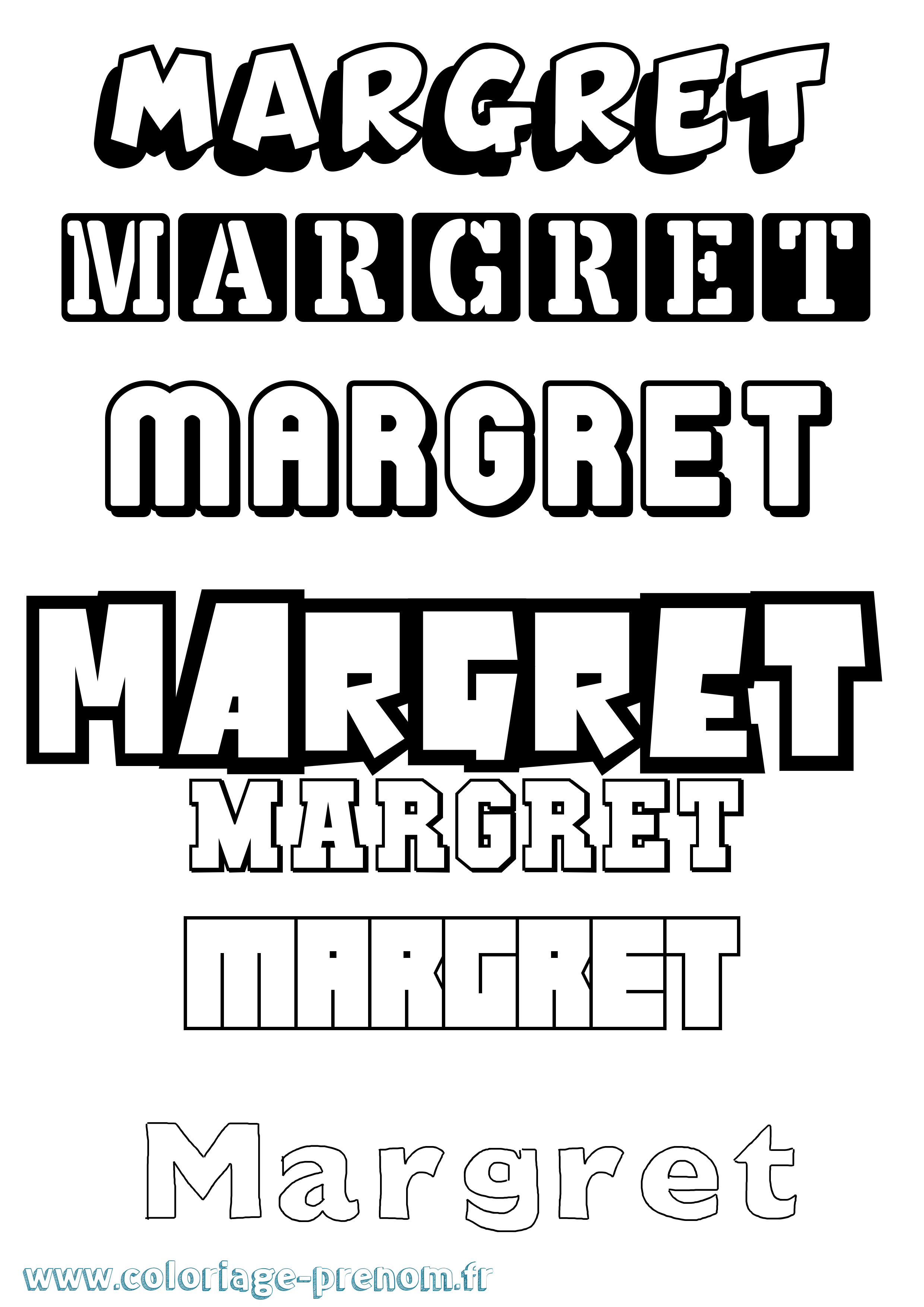 Coloriage Margrét Simple Coloriage prénom Margrét Simple
