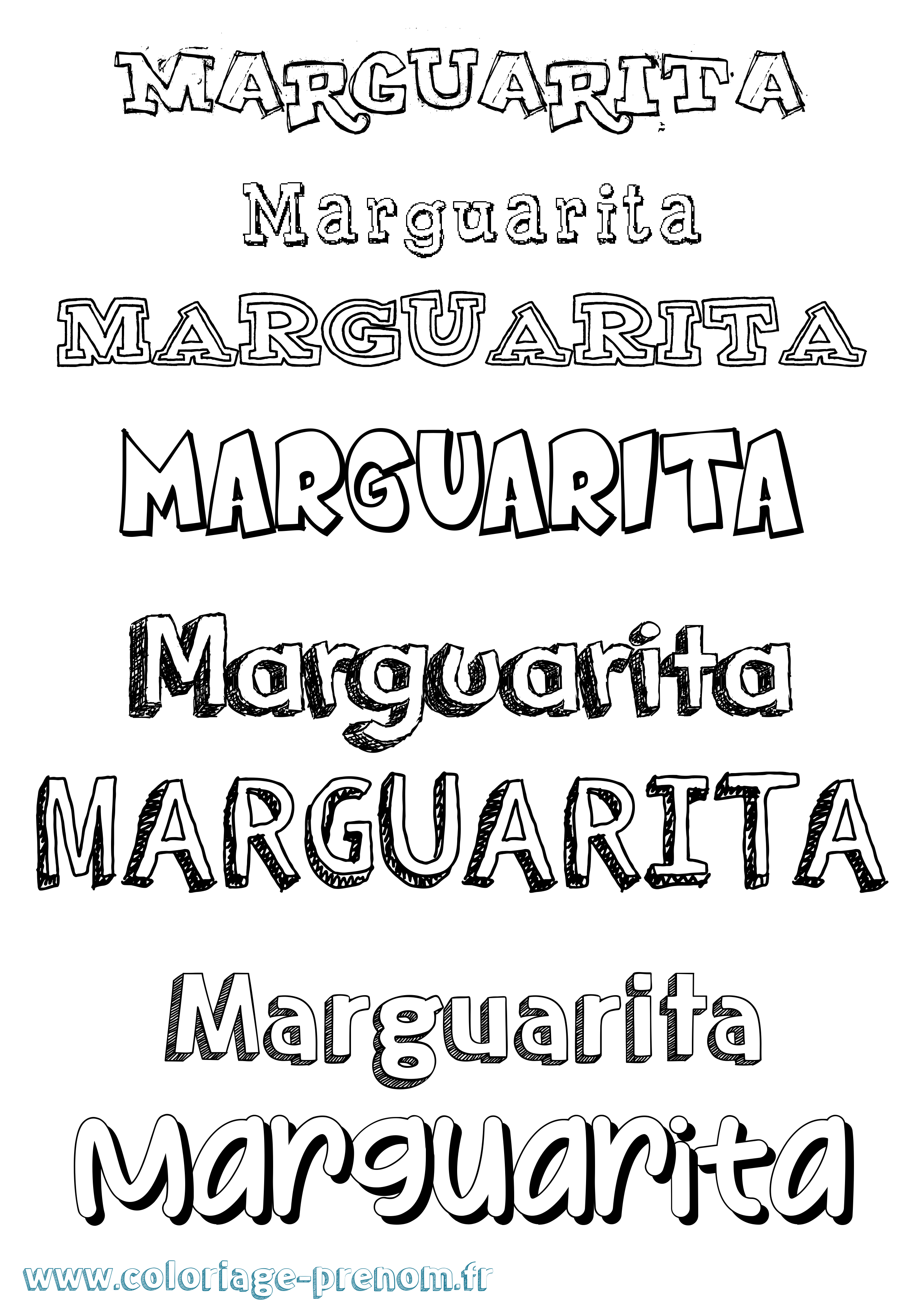 Coloriage Marguarita Dessiné Coloriage prénom Marguarita Dessiné
