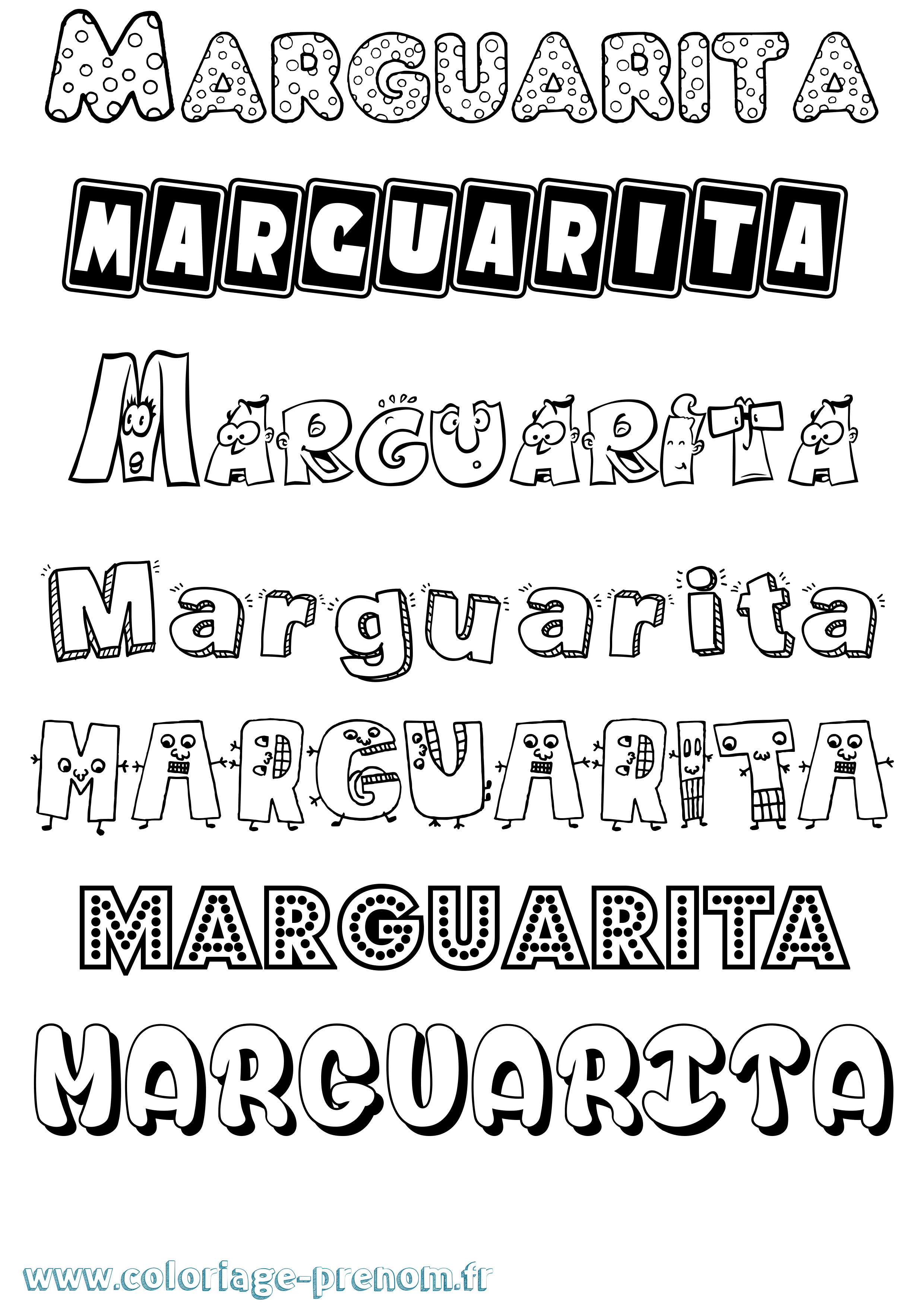 Coloriage Marguarita Fun Coloriage prénom Marguarita Fun