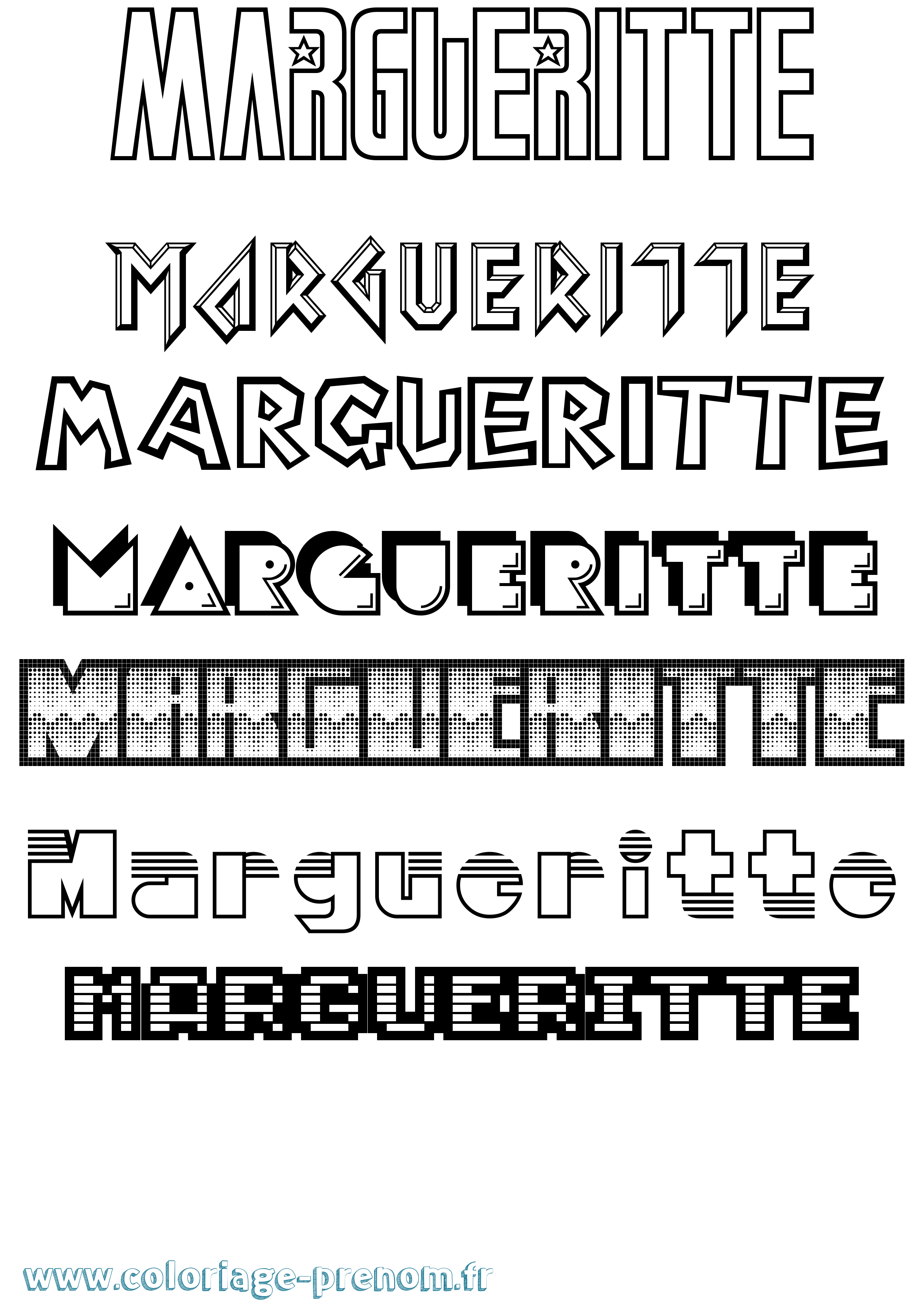 Coloriage Margueritte Jeux Vidéos Coloriage prénom Margueritte Jeux Vidéos