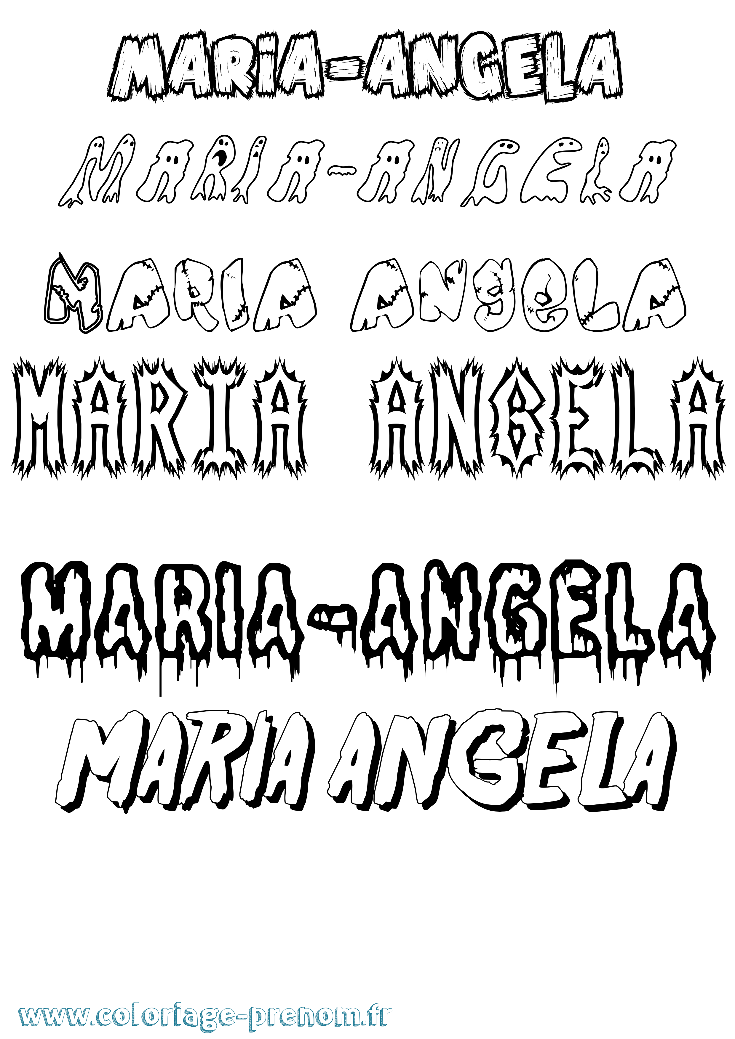 Coloriage Maria-Angela Frisson Coloriage prénom Maria-Angela Frisson