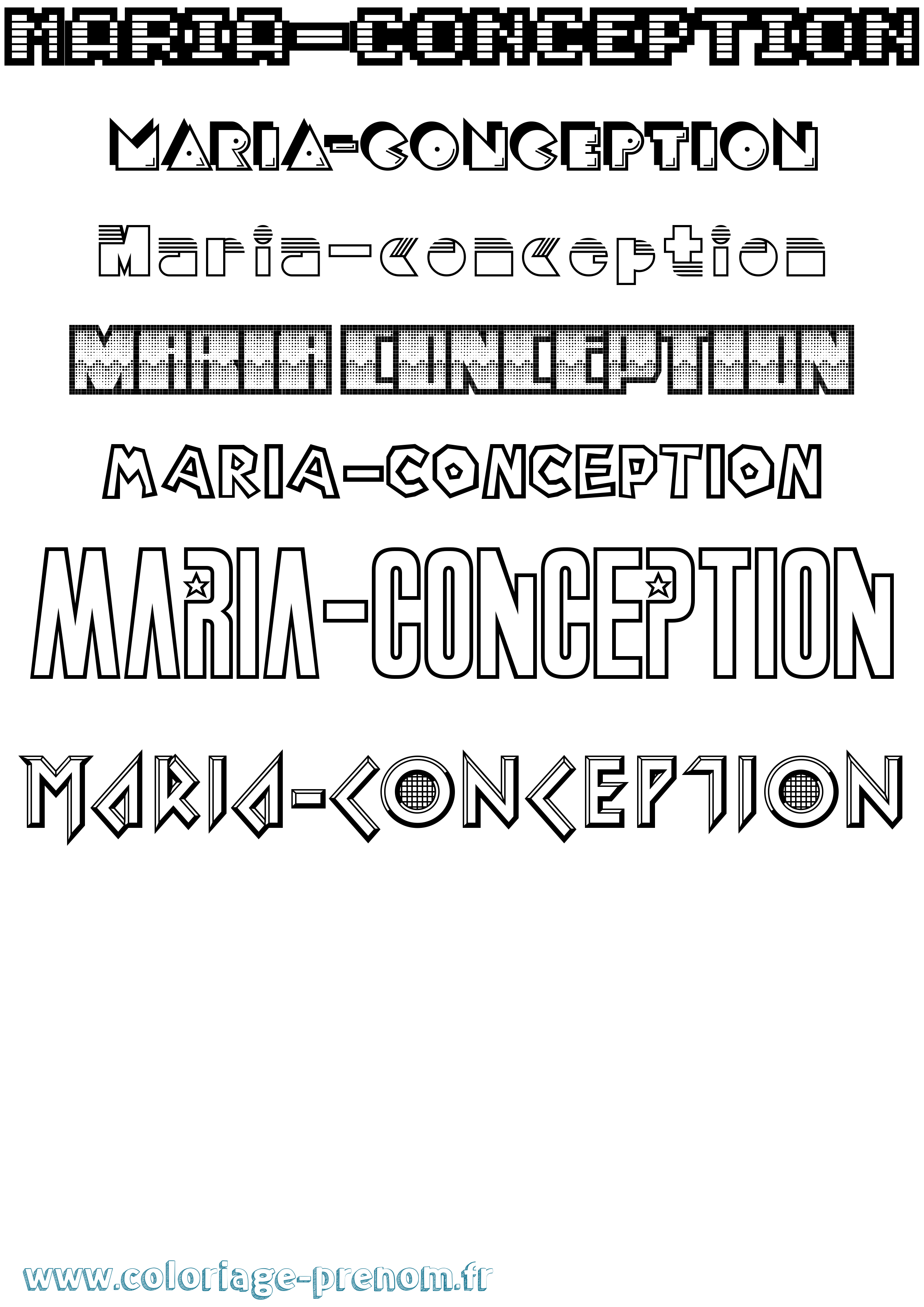 Coloriage Maria-Conception Jeux Vidéos Coloriage prénom Maria-Conception Jeux Vidéos