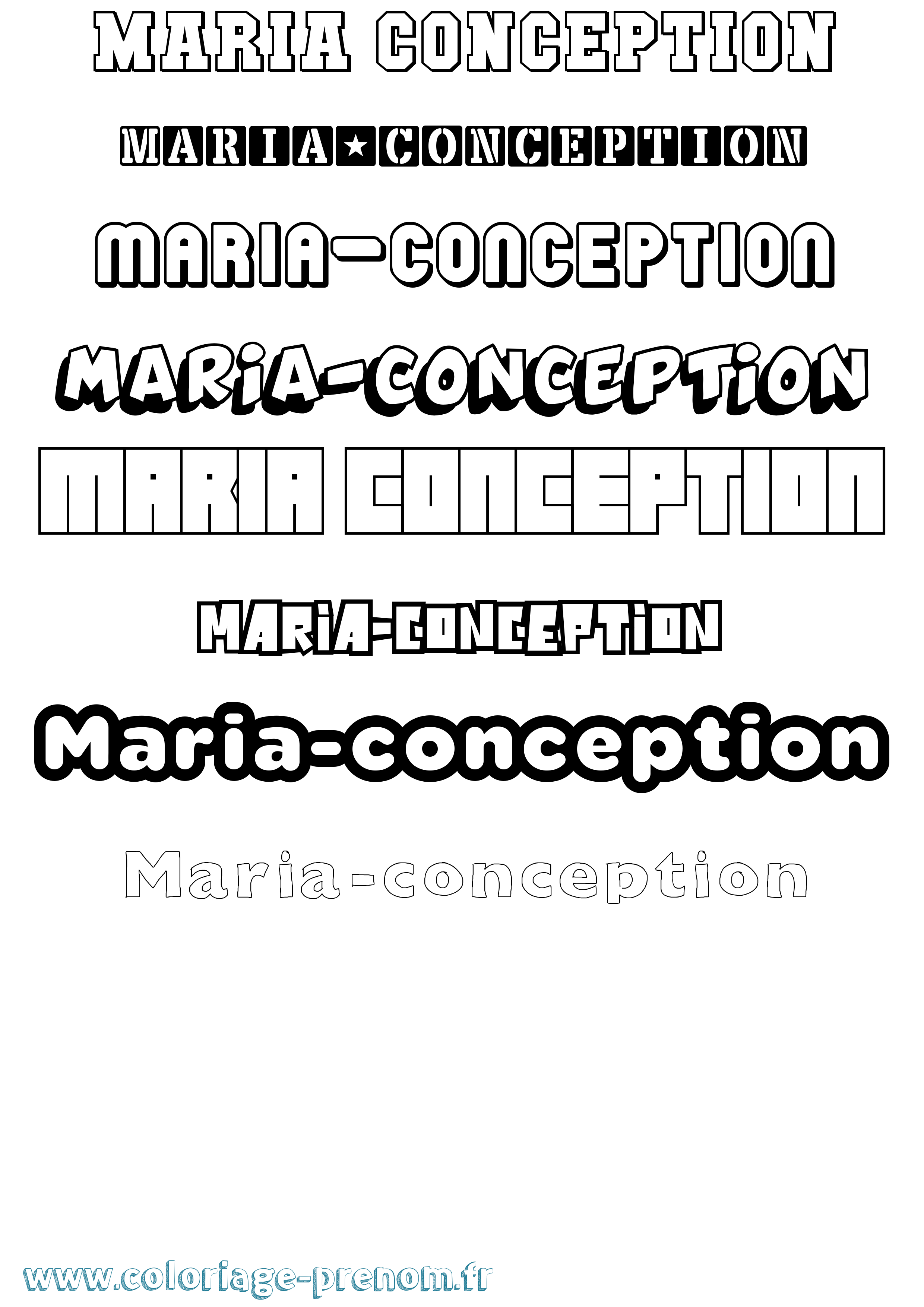 Coloriage Maria-Conception Simple Coloriage prénom Maria-Conception Simple