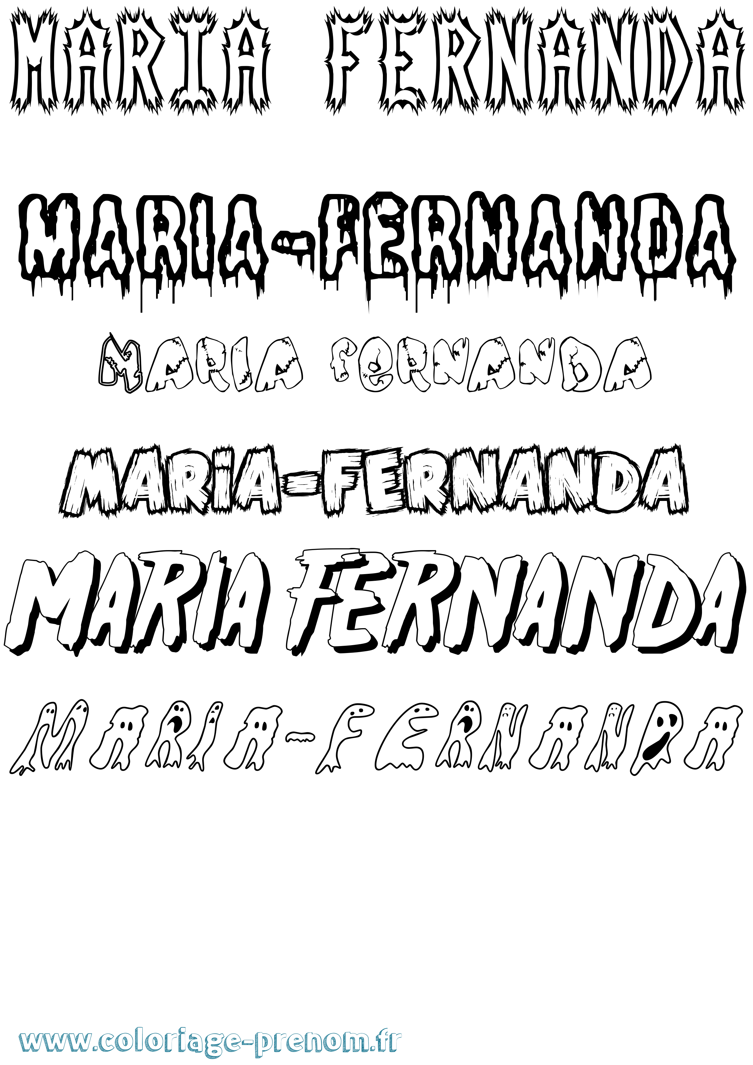 Coloriage Maria-Fernanda Frisson Coloriage prénom Maria-Fernanda Frisson
