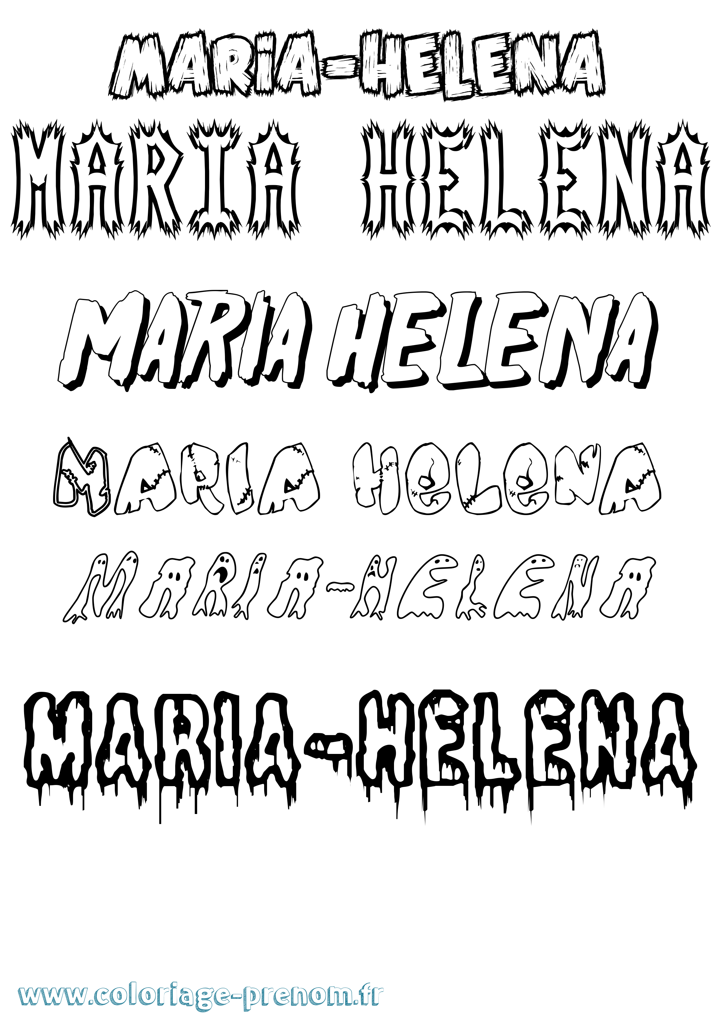 Coloriage Maria-Helena Frisson Coloriage prénom Maria-Helena Frisson
