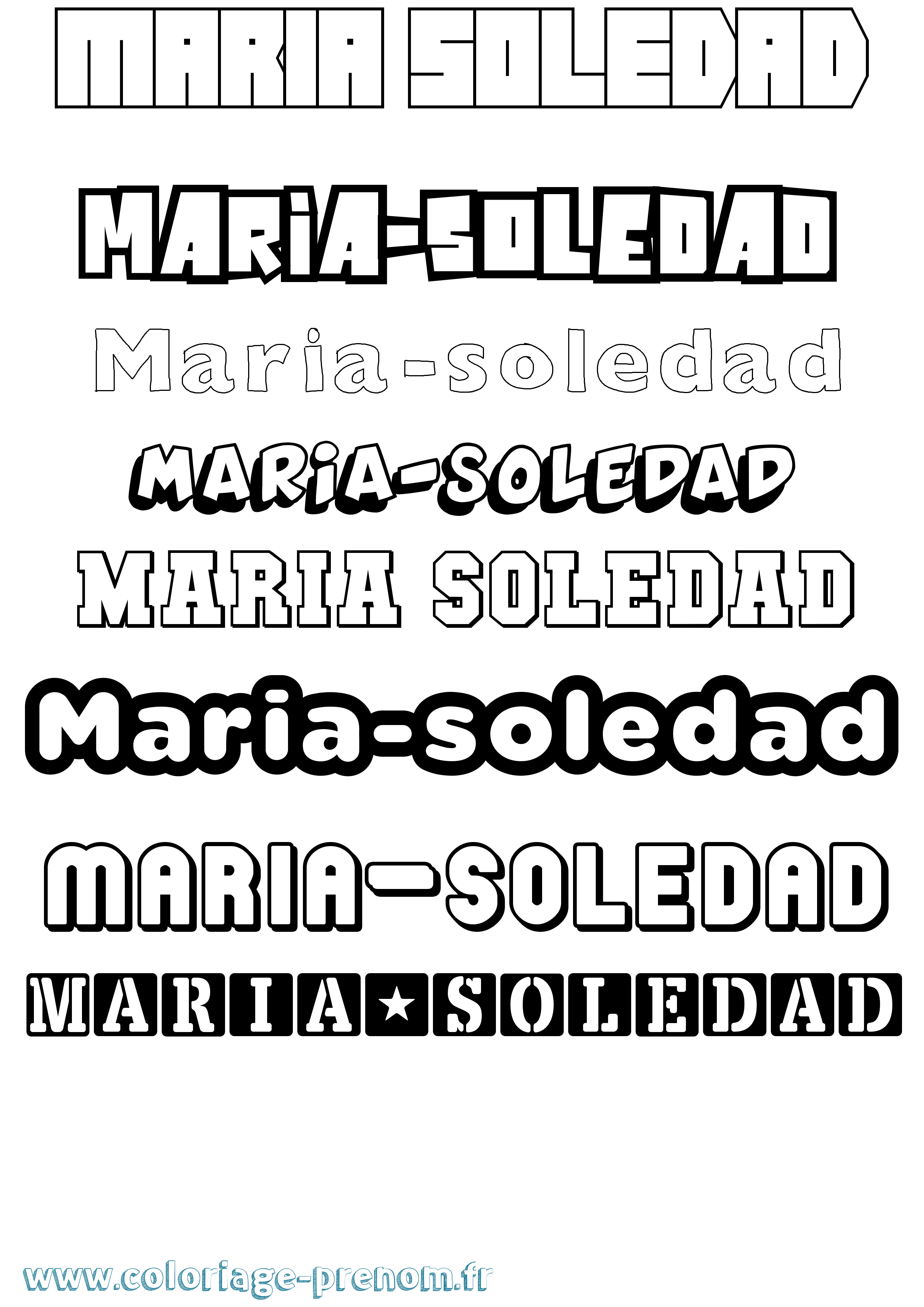 Coloriage Maria-Soledad Simple Coloriage prénom Maria-Soledad Simple