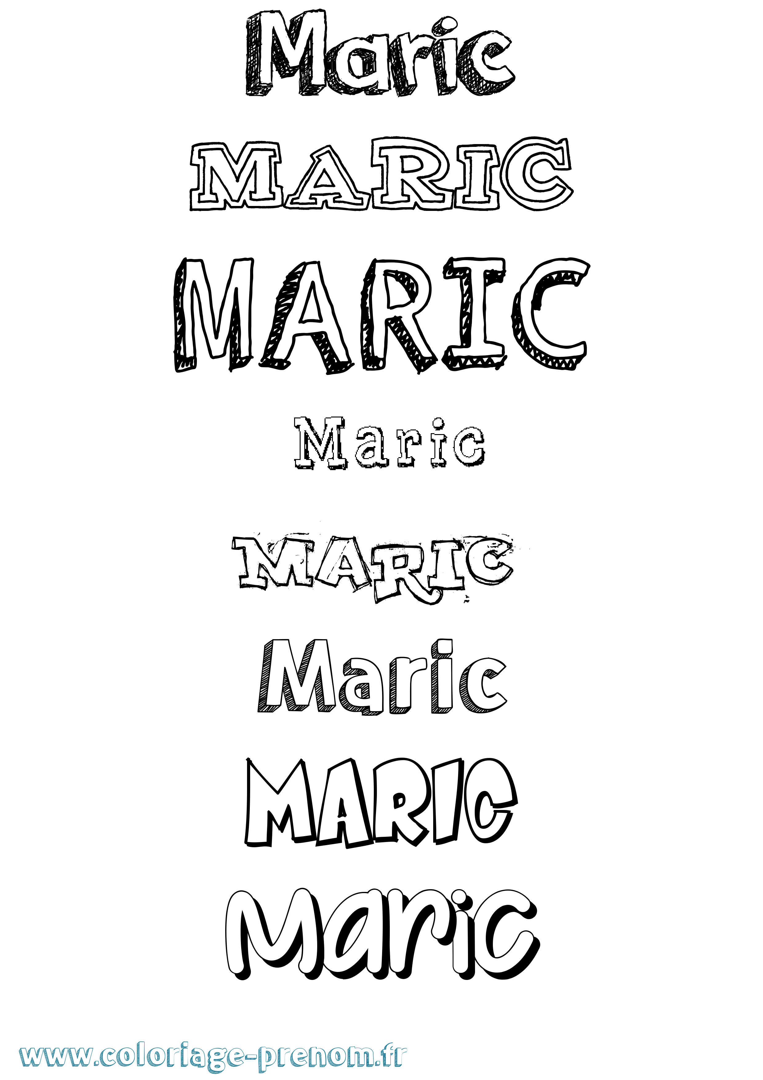 Coloriage Maric Dessiné Coloriage prénom Maric Dessiné