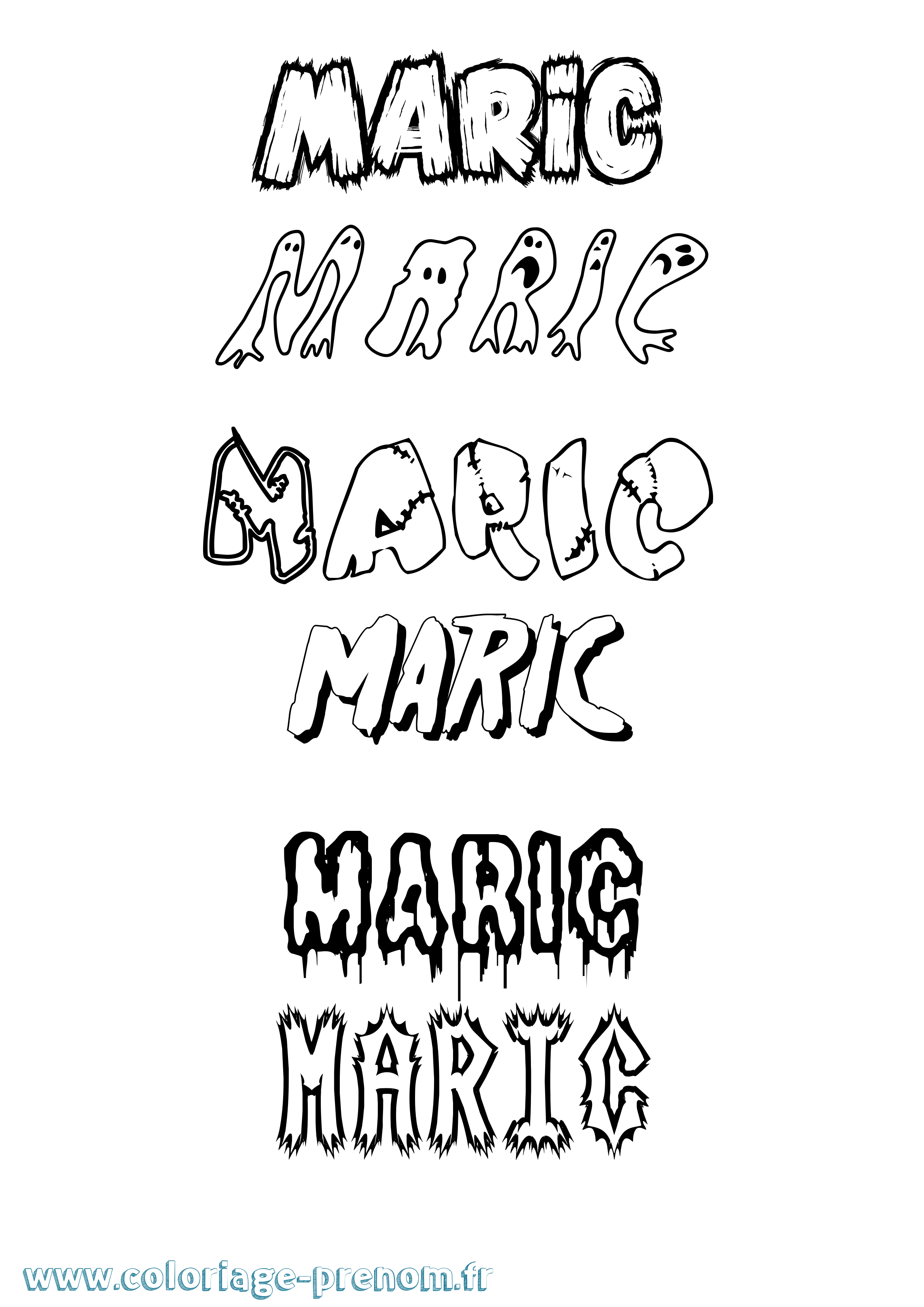 Coloriage Maric Frisson Coloriage prénom Maric Frisson