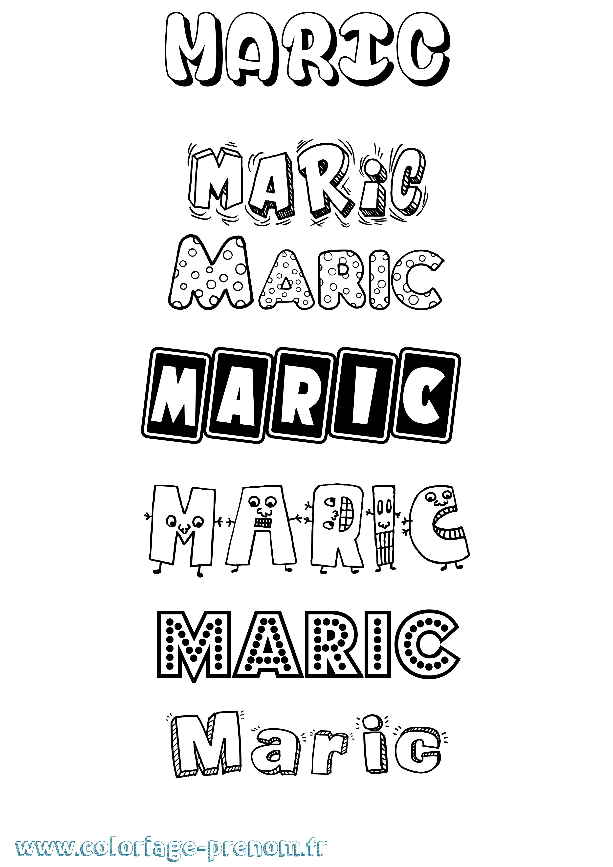 Coloriage Maric Fun Coloriage prénom Maric Fun