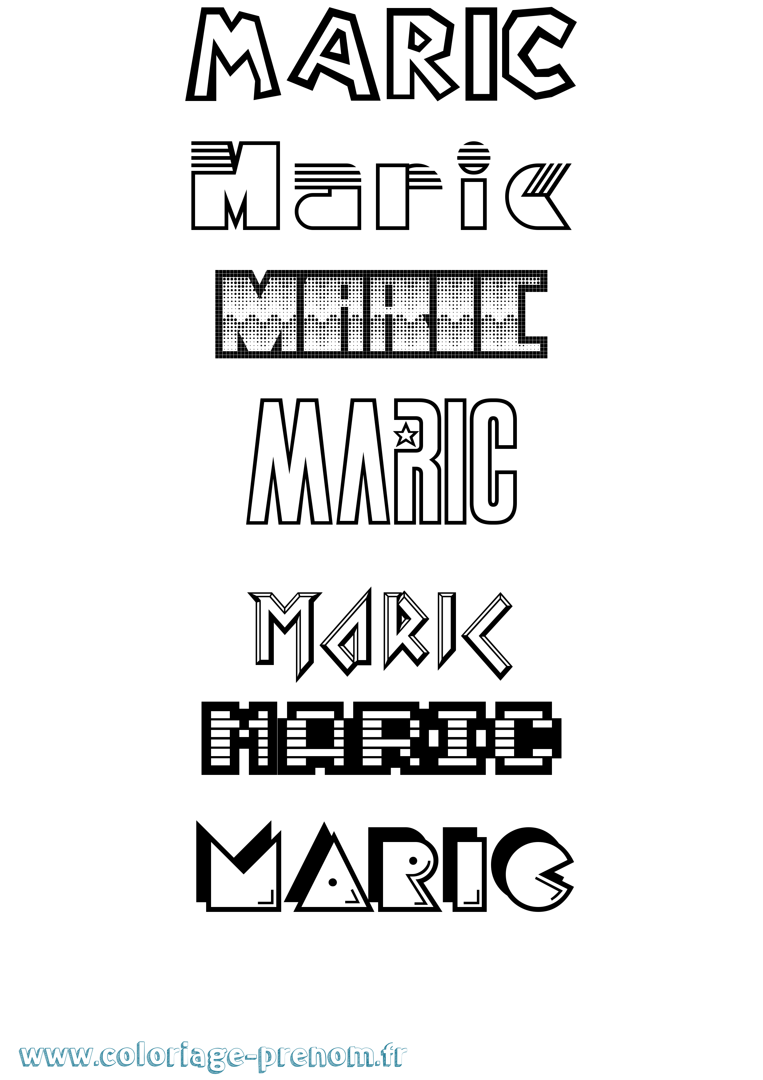 Coloriage Maric Jeux Vidéos Coloriage prénom Maric Jeux Vidéos