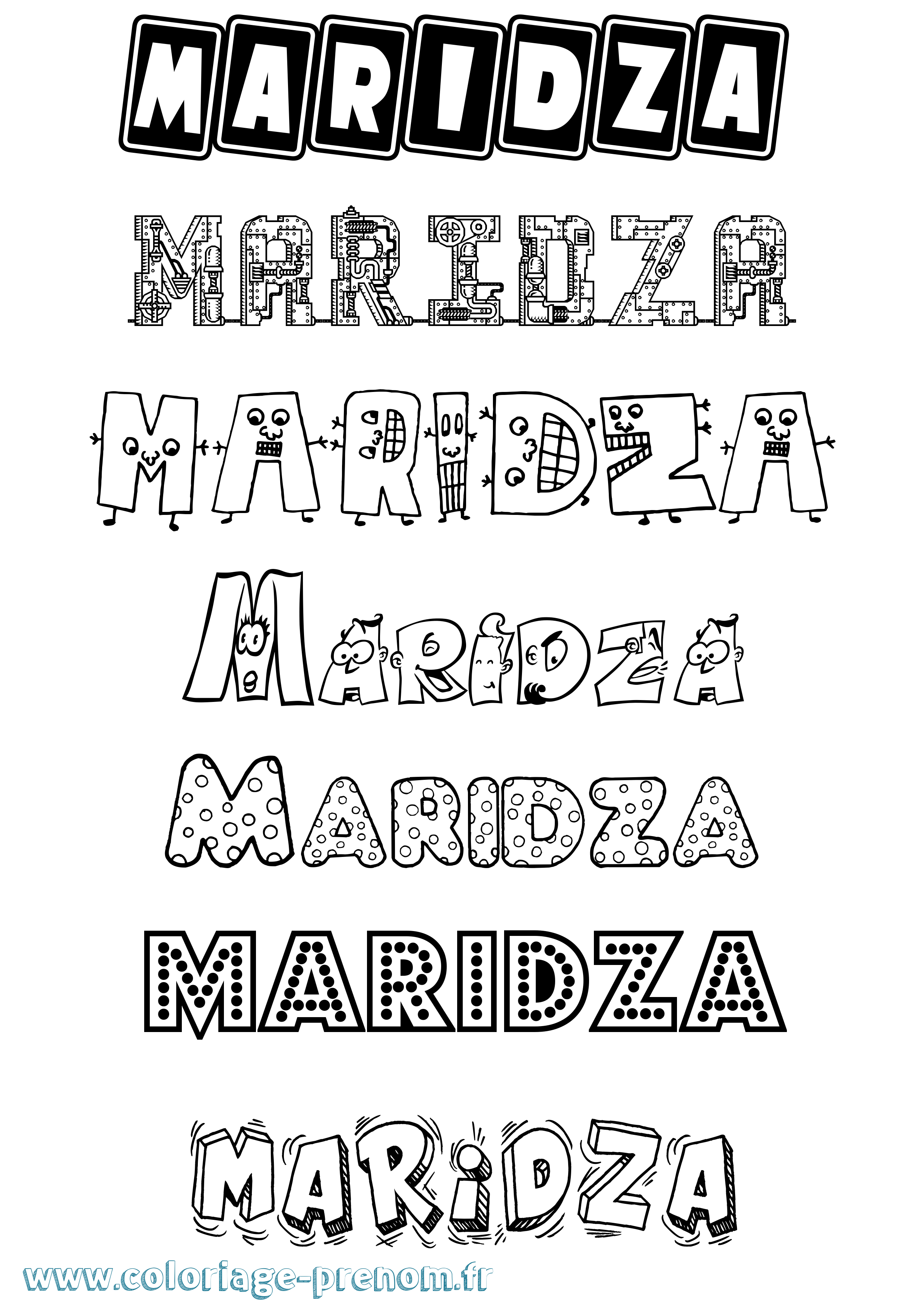 Coloriage Maridza Fun Coloriage prénom Maridza Fun