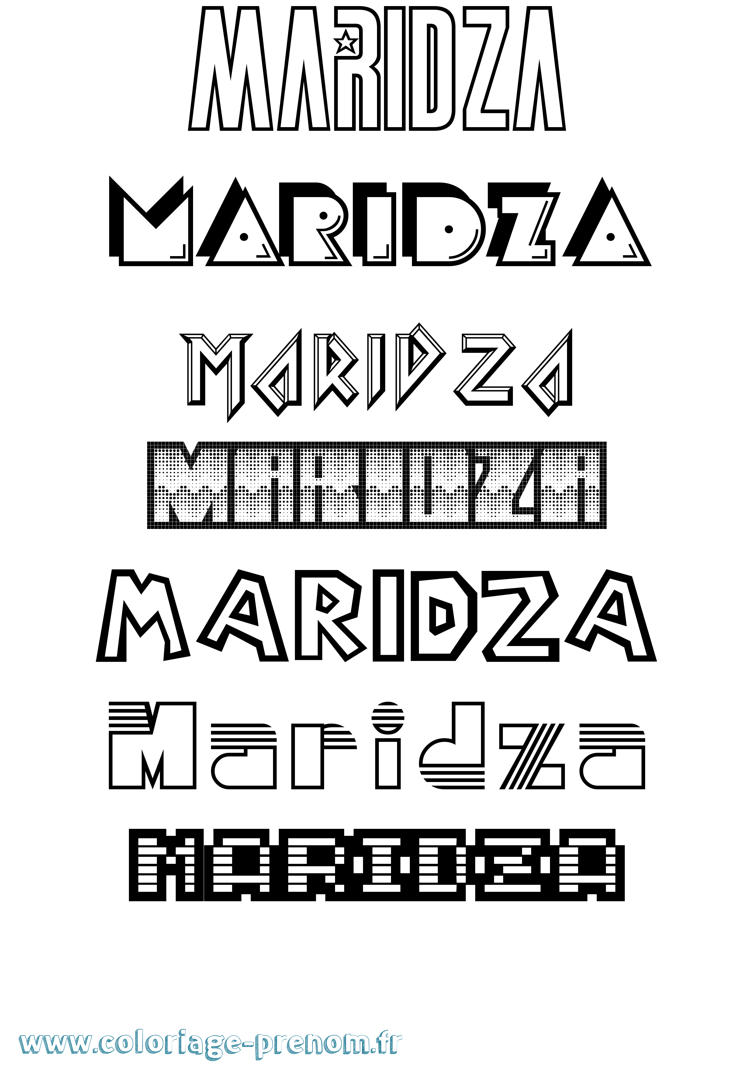 Coloriage Maridza Jeux Vidéos Coloriage prénom Maridza Jeux Vidéos