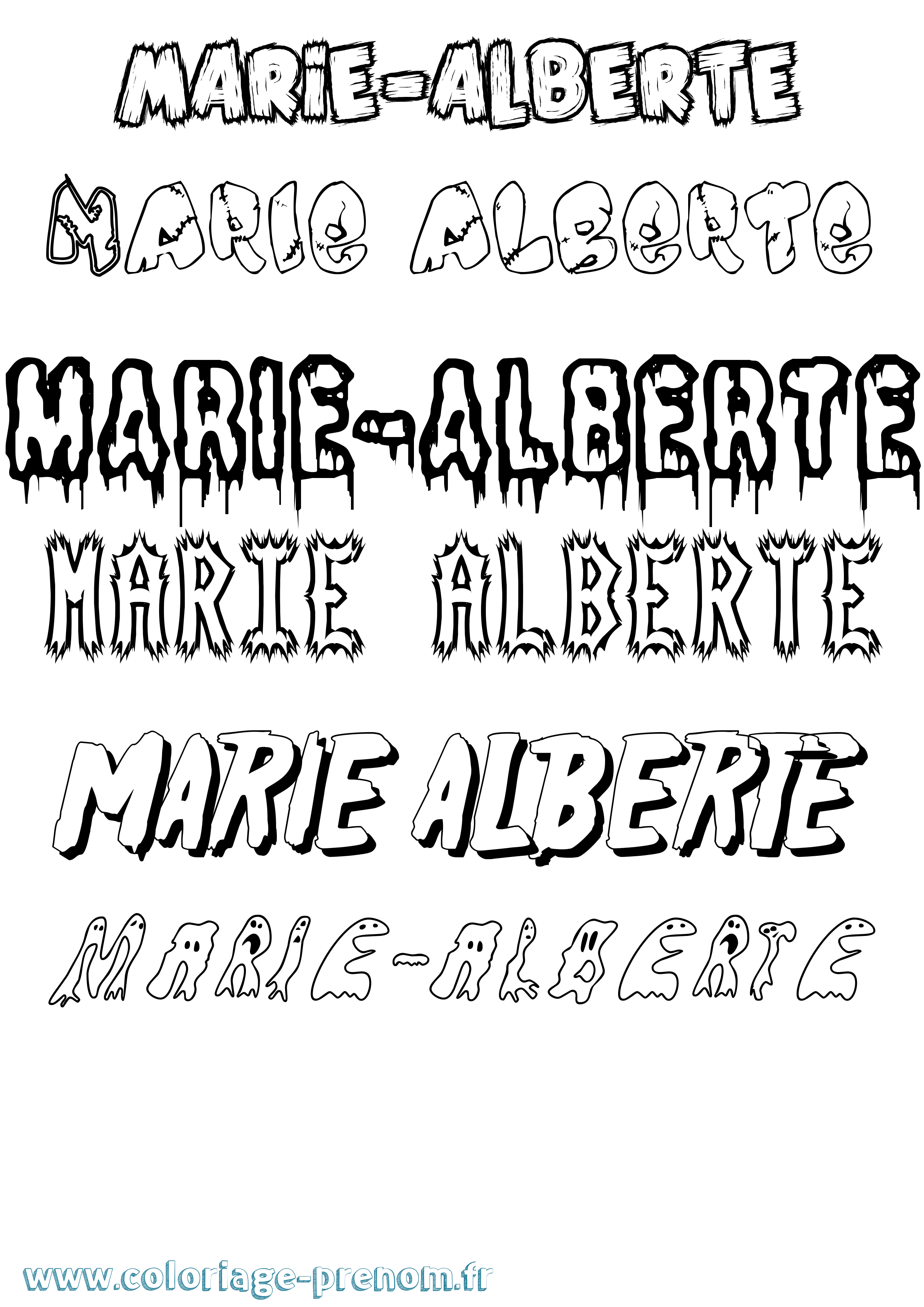 Coloriage Marie-Alberte Frisson Coloriage prénom Marie-Alberte Frisson