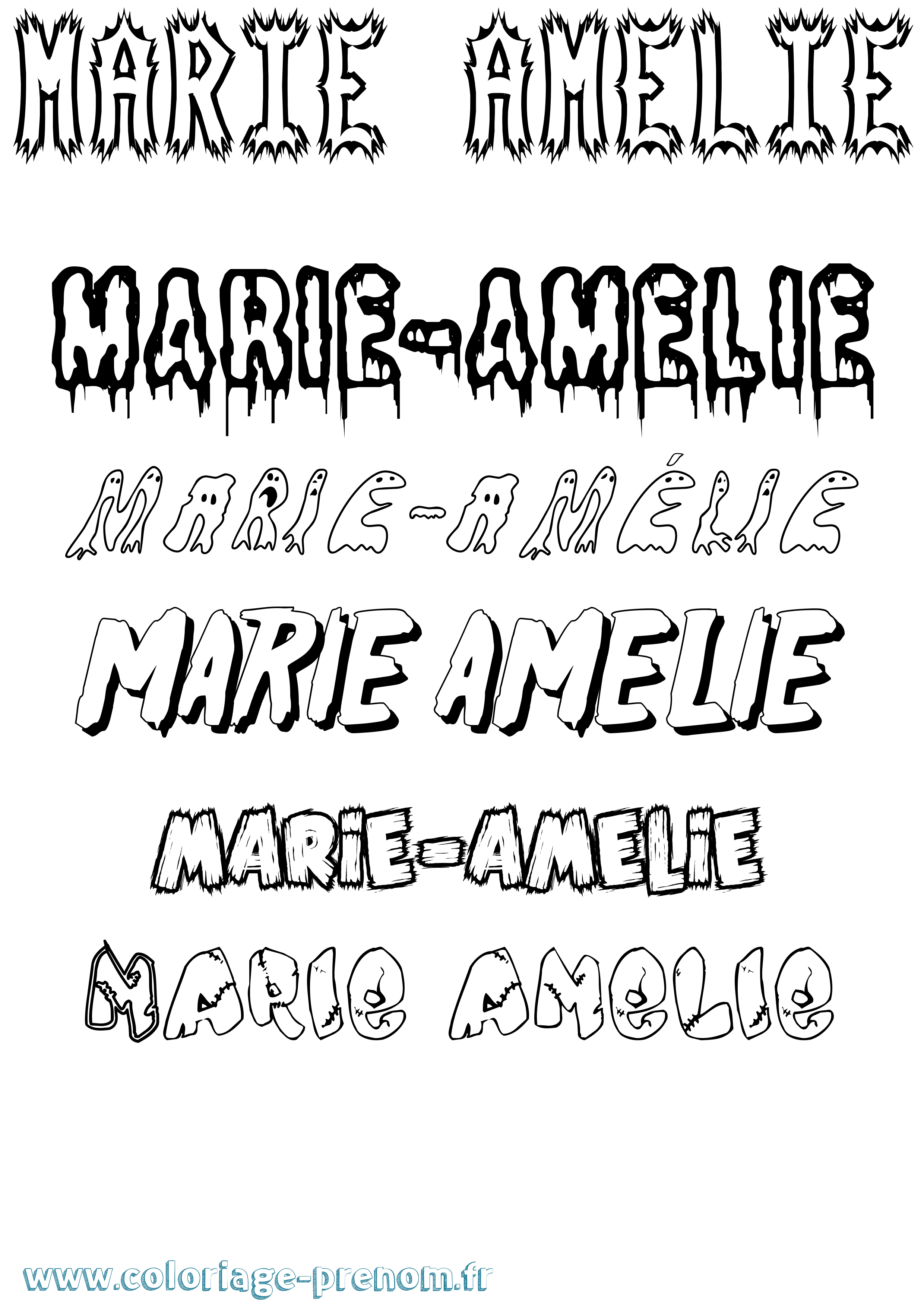 Coloriage Marie-Amélie Frisson Coloriage prénom Marie-Amélie Frisson