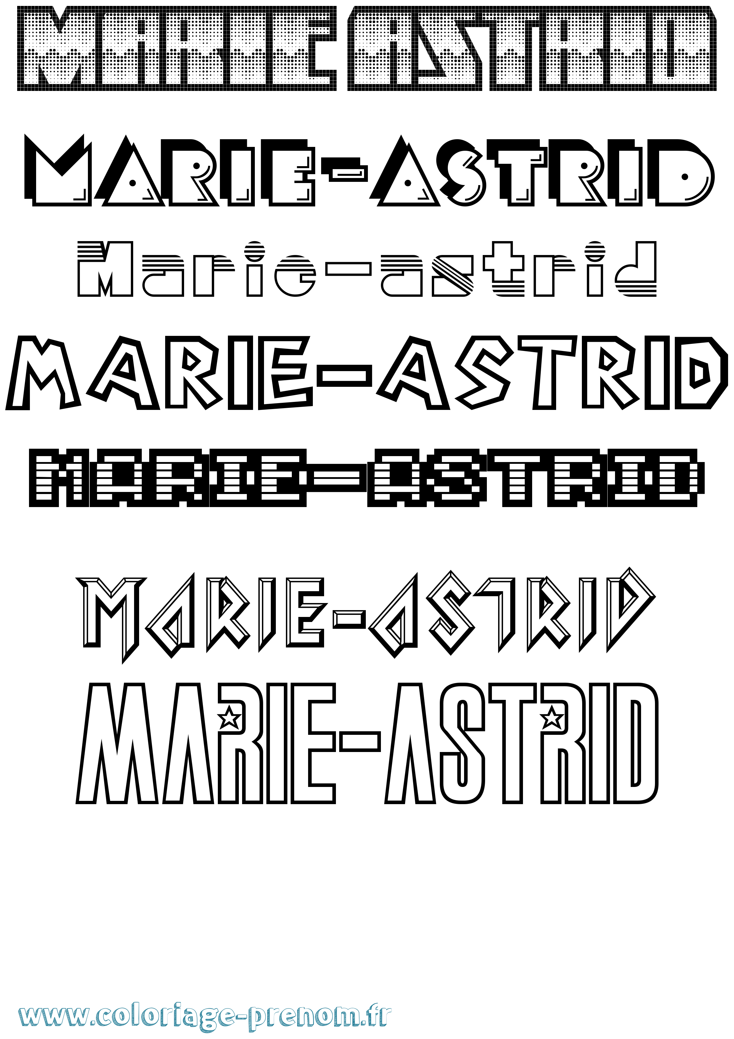 Coloriage Marie-Astrid Jeux Vidéos Coloriage prénom Marie-Astrid Jeux Vidéos