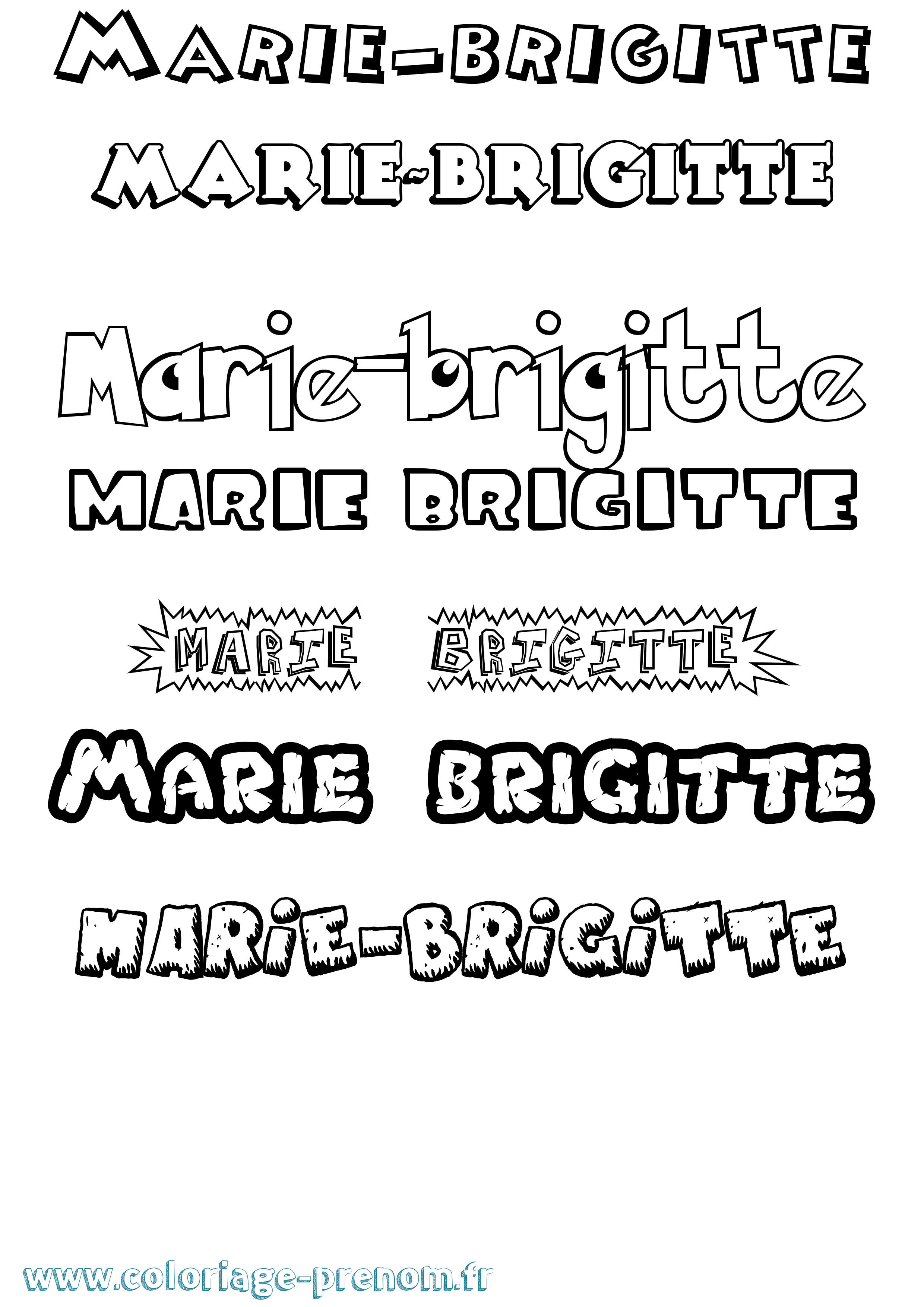 Coloriage Marie-Brigitte Dessin Animé Coloriage prénom Marie-Brigitte Dessin Animé