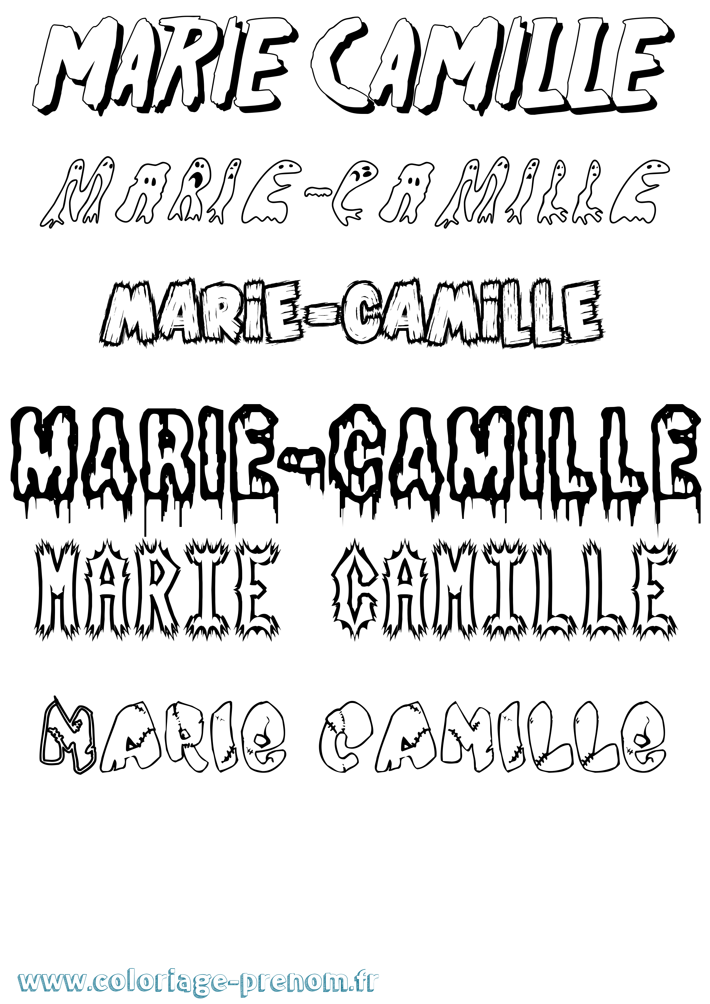 Coloriage Marie-Camille Frisson Coloriage prénom Marie-Camille Frisson